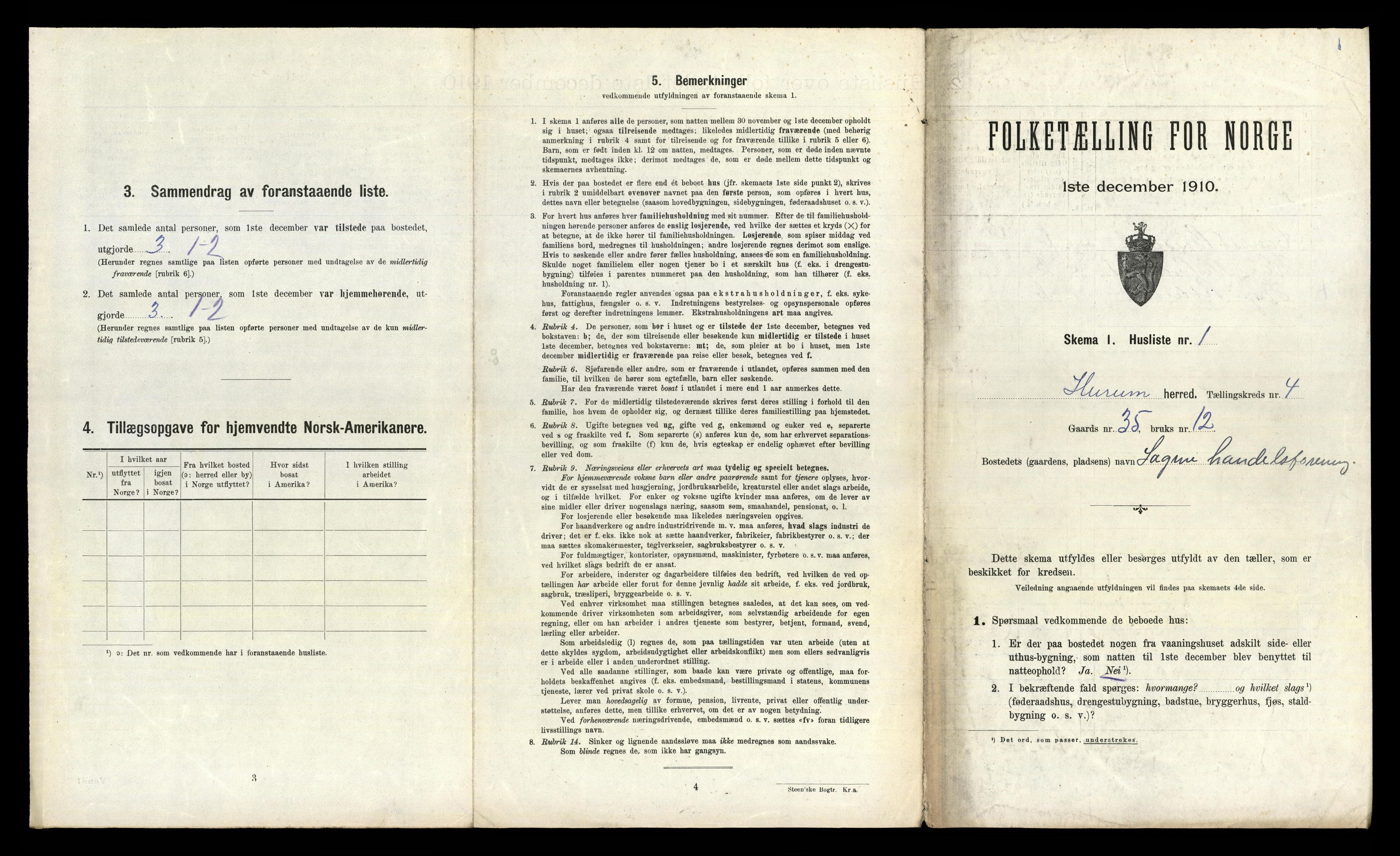 RA, 1910 census for Hurum, 1910, p. 584