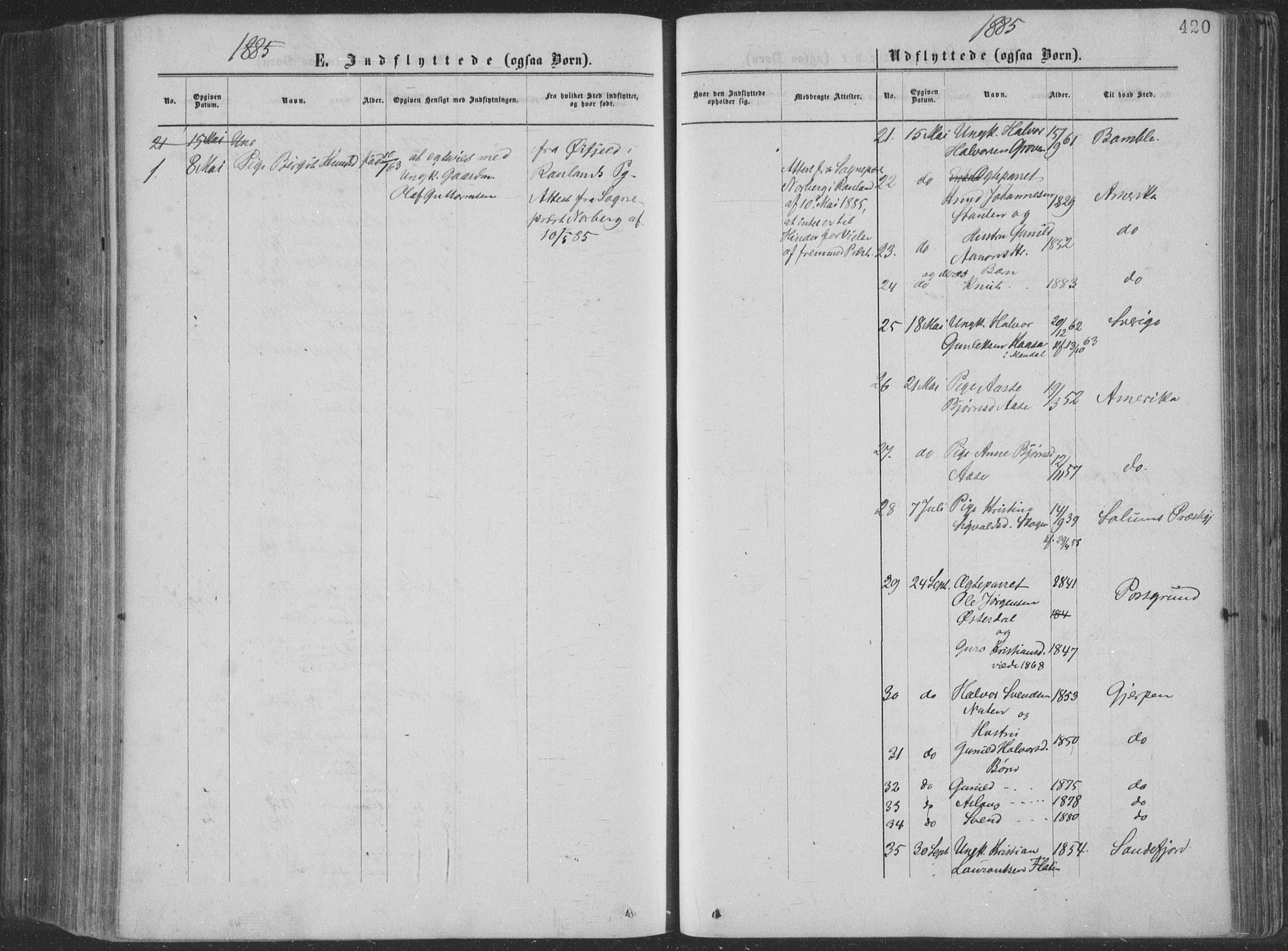 Seljord kirkebøker, AV/SAKO-A-20/F/Fa/L0014: Parish register (official) no. I 14, 1877-1886, p. 420