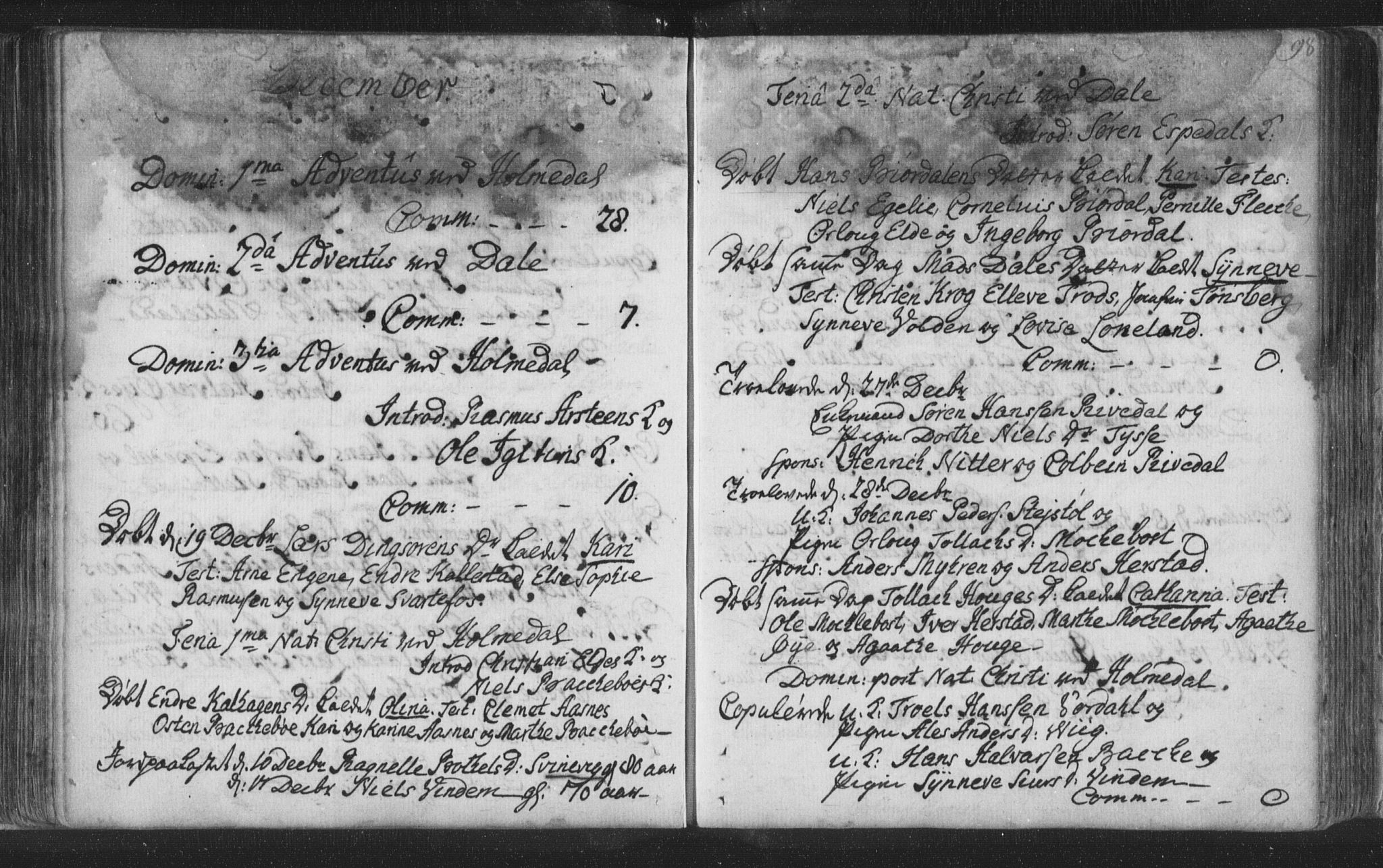 Fjaler sokneprestembete, SAB/A-79801/H/Haa/Haaa/L0002: Parish register (official) no. A 2, 1779-1798, p. 98