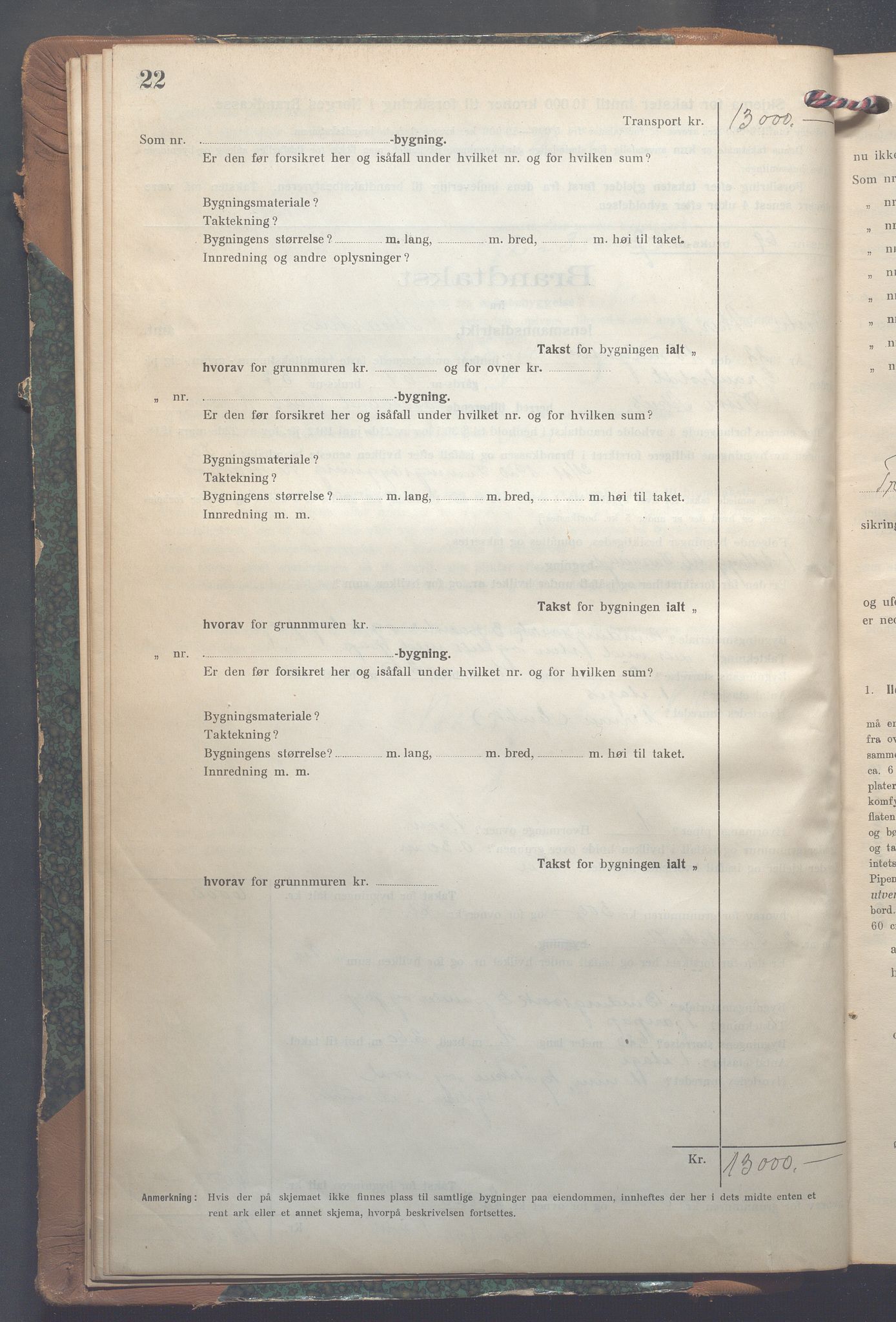 Lensmennene i Aker, OBA/A-10133/F/Fa/L0022: Branntakstprotokoll, 1922-1949, p. 22