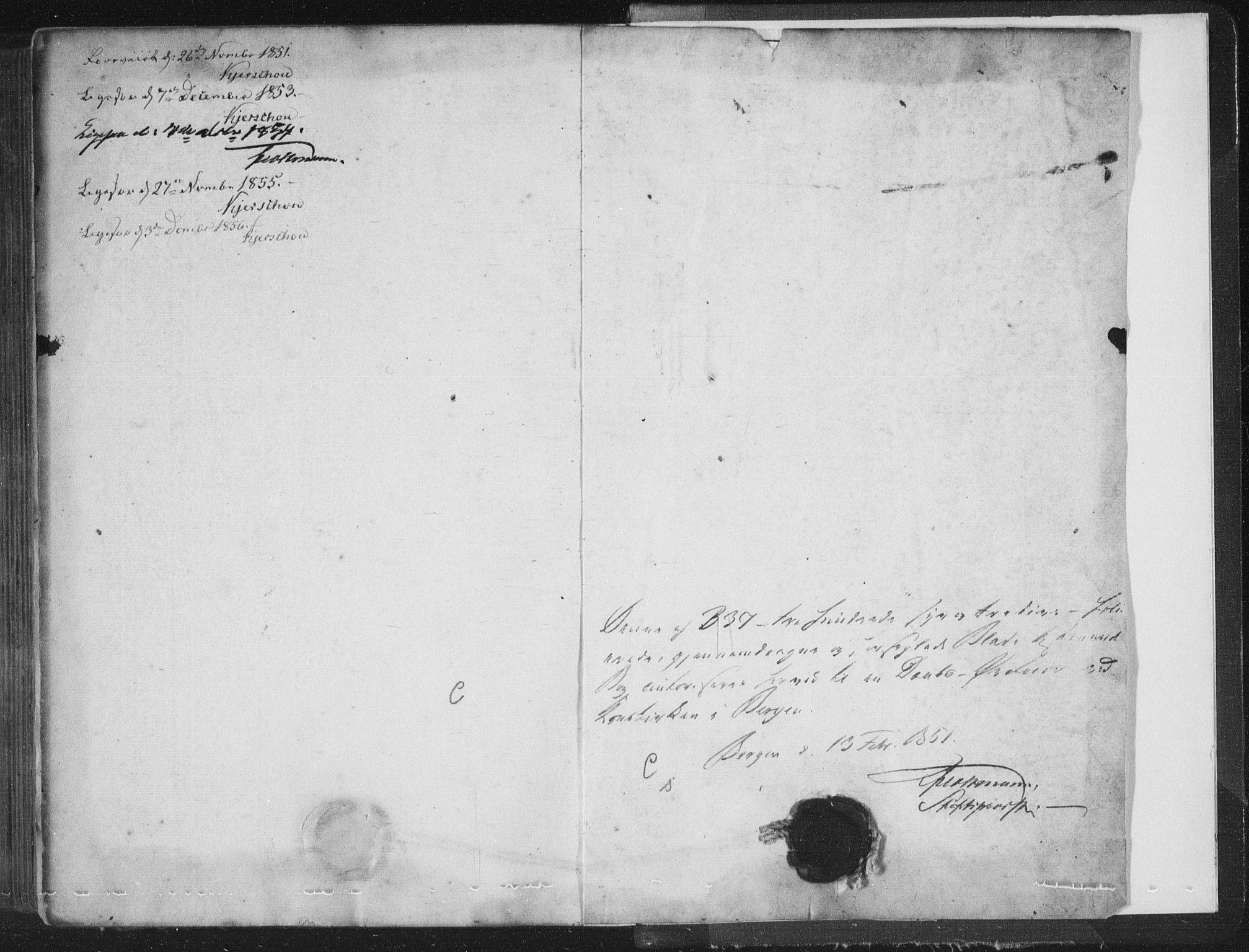 Korskirken sokneprestembete, AV/SAB-A-76101/H/Haa/L0017: Parish register (official) no. B 3, 1851-1857