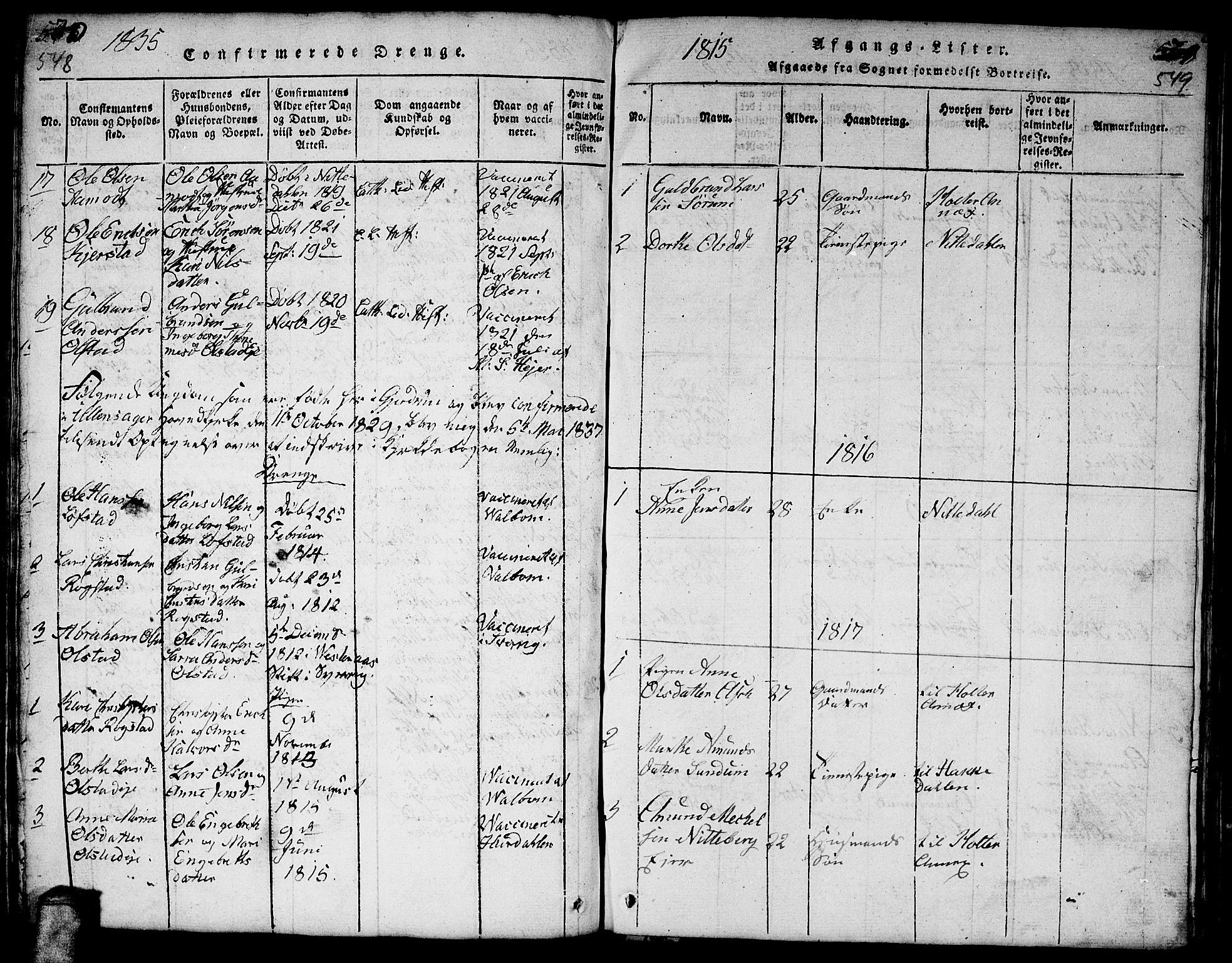 Gjerdrum prestekontor Kirkebøker, SAO/A-10412b/F/Fa/L0004: Parish register (official) no. I 4, 1816-1836, p. 548-549