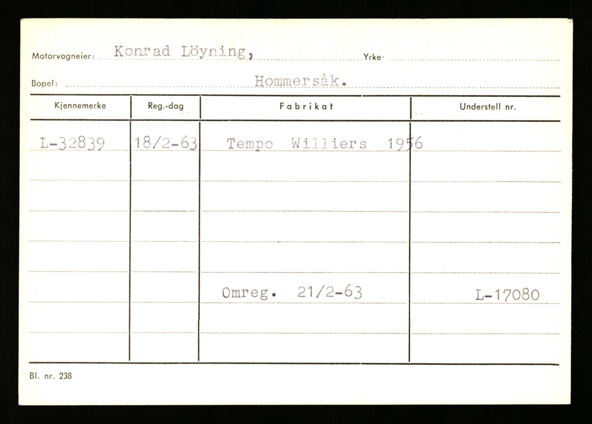 Stavanger trafikkstasjon, SAST/A-101942/0/G/L0005: Registreringsnummer: 23000 - 34245, 1930-1971, p. 3064