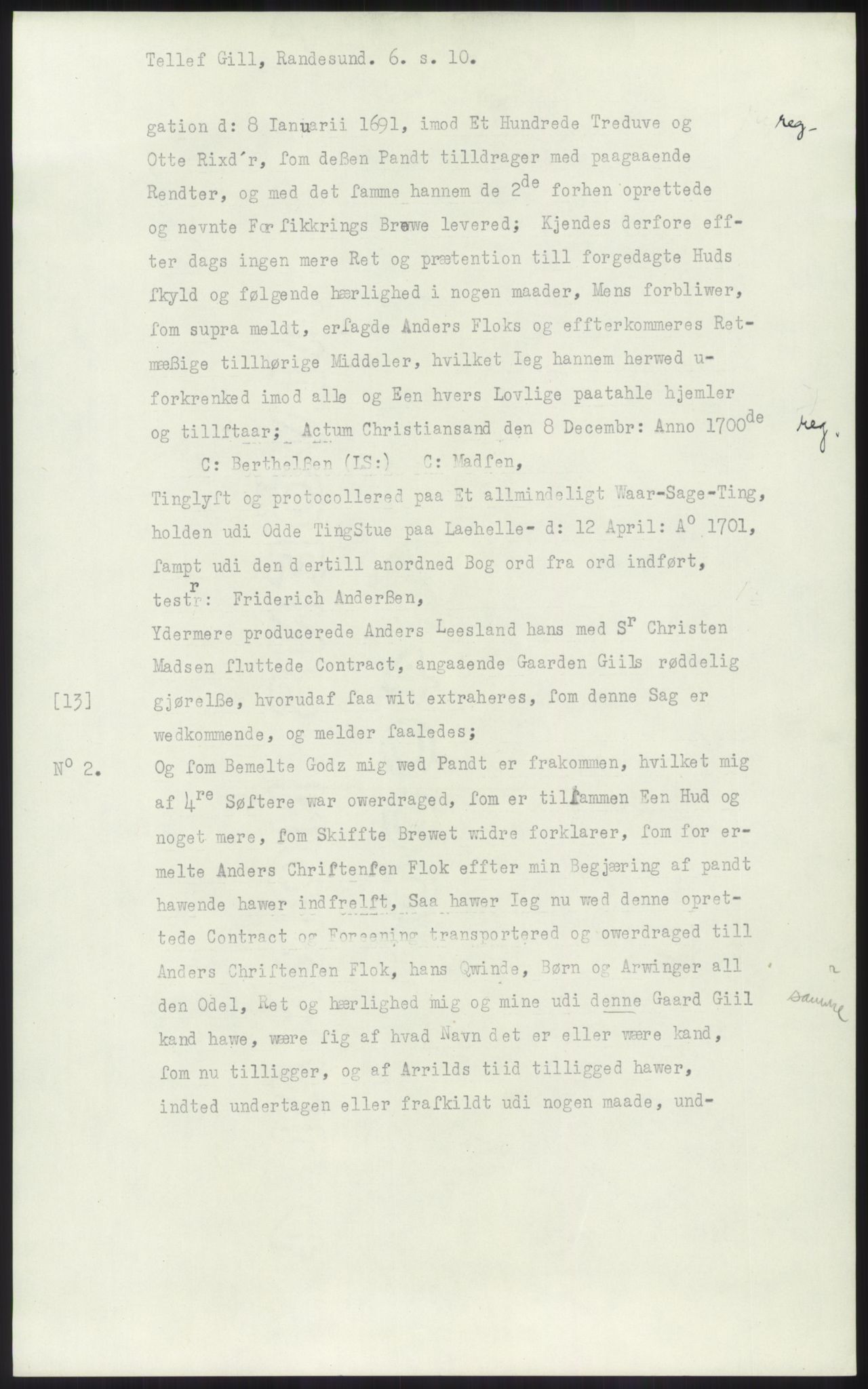 Samlinger til kildeutgivelse, Diplomavskriftsamlingen, AV/RA-EA-4053/H/Ha, p. 1285