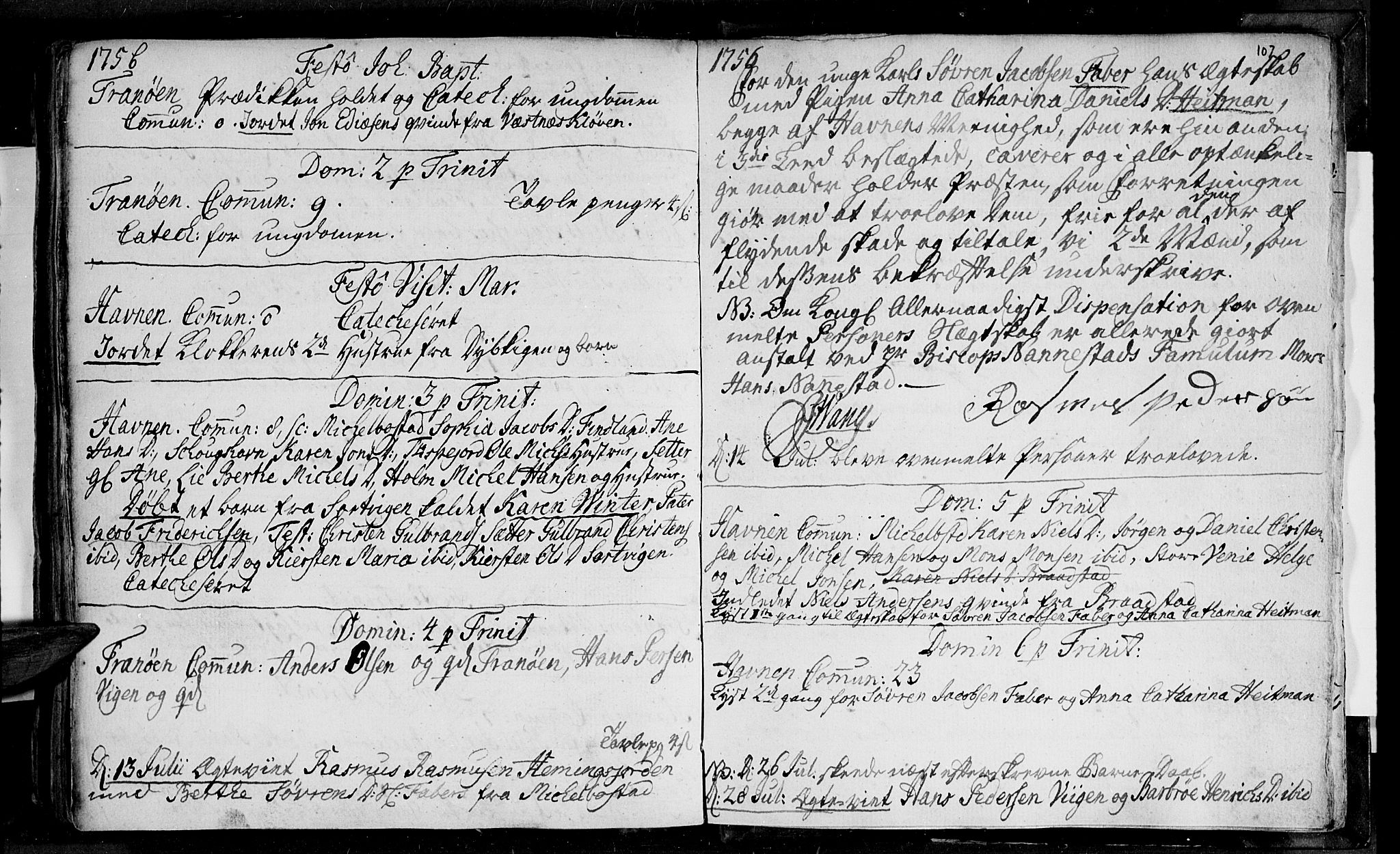 Ibestad sokneprestembete, SATØ/S-0077/H/Ha/Haa/L0001kirke: Parish register (official) no. 1, 1744-1757, p. 107