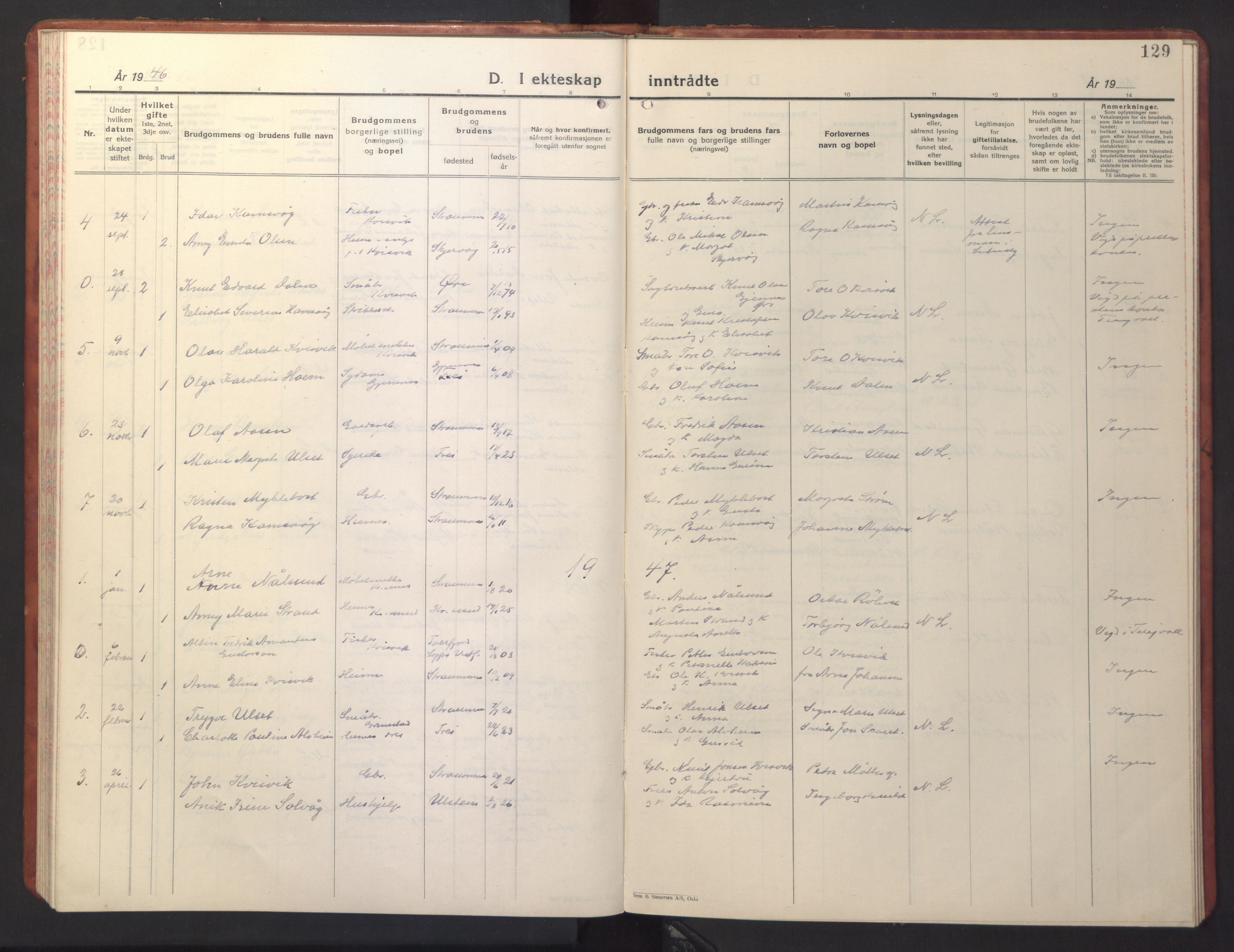 Ministerialprotokoller, klokkerbøker og fødselsregistre - Møre og Romsdal, AV/SAT-A-1454/587/L1002: Parish register (copy) no. 587C02, 1926-1951, p. 129