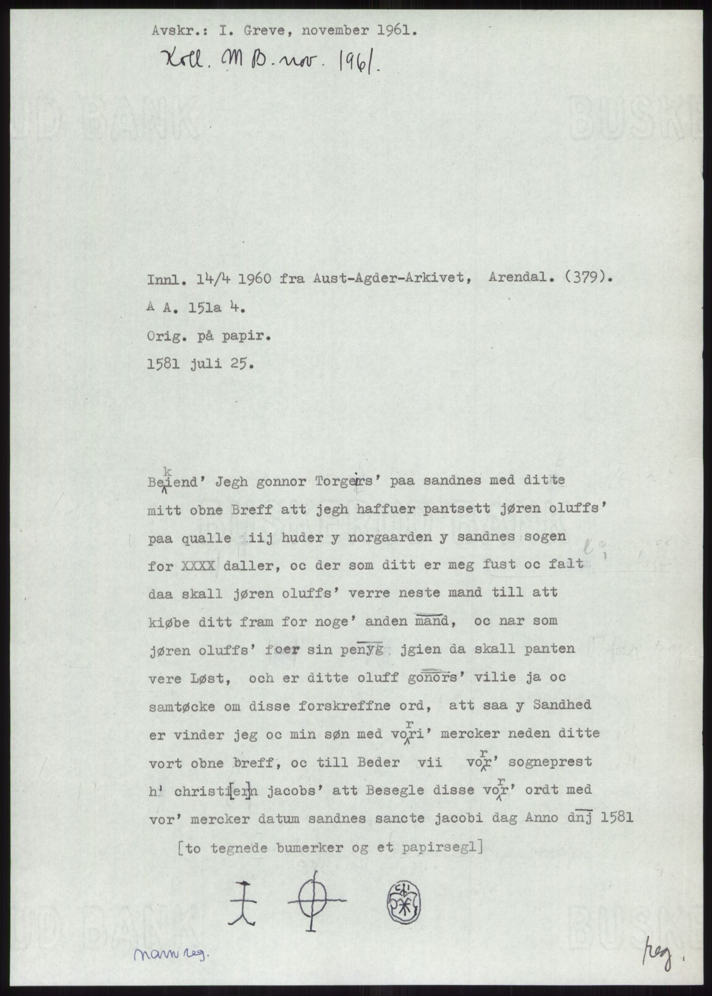 Samlinger til kildeutgivelse, Diplomavskriftsamlingen, AV/RA-EA-4053/H/Ha, p. 1239