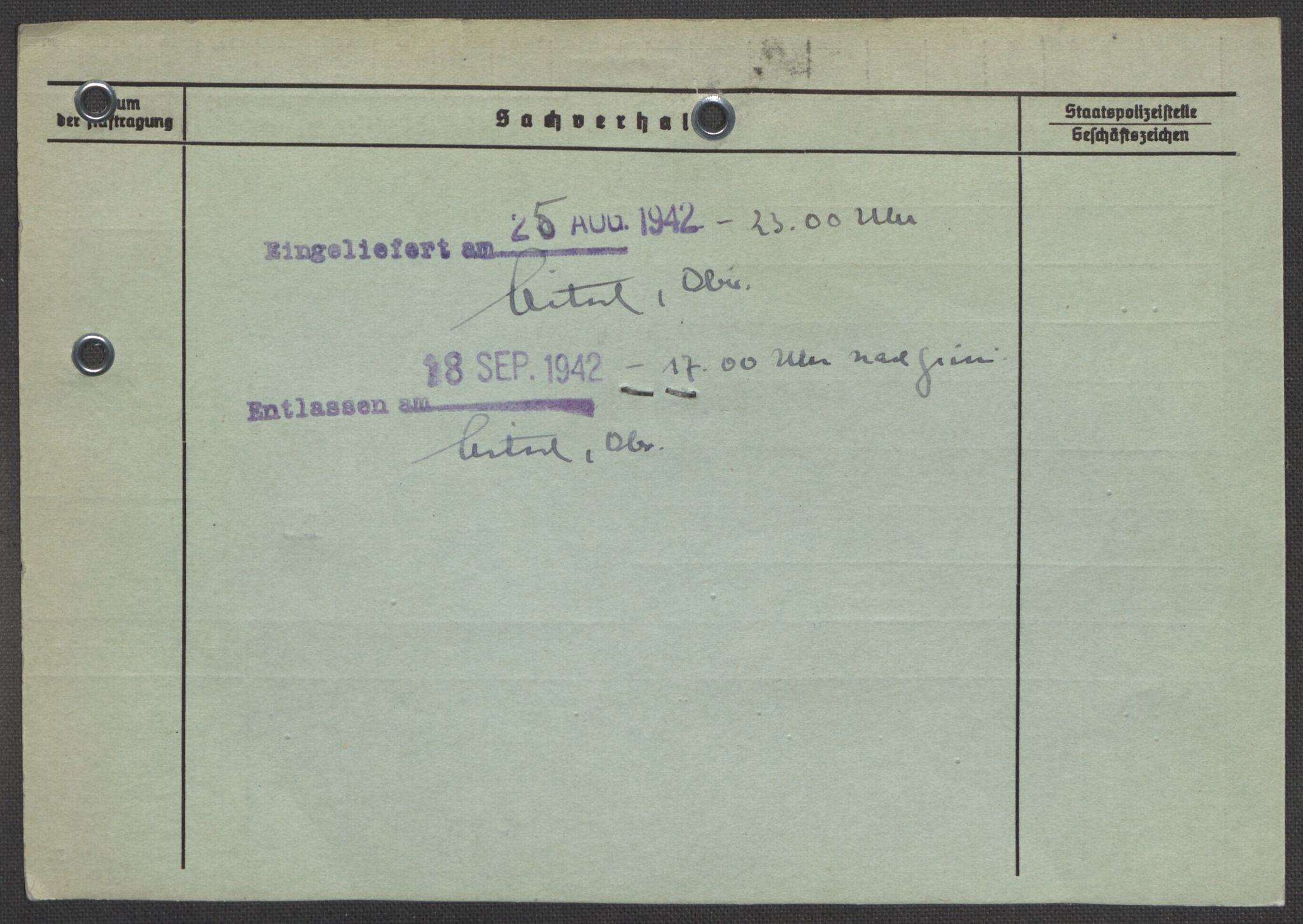 Befehlshaber der Sicherheitspolizei und des SD, AV/RA-RAFA-5969/E/Ea/Eaa/L0004: Register over norske fanger i Møllergata 19: Hal-Hæ, 1940-1945, p. 590