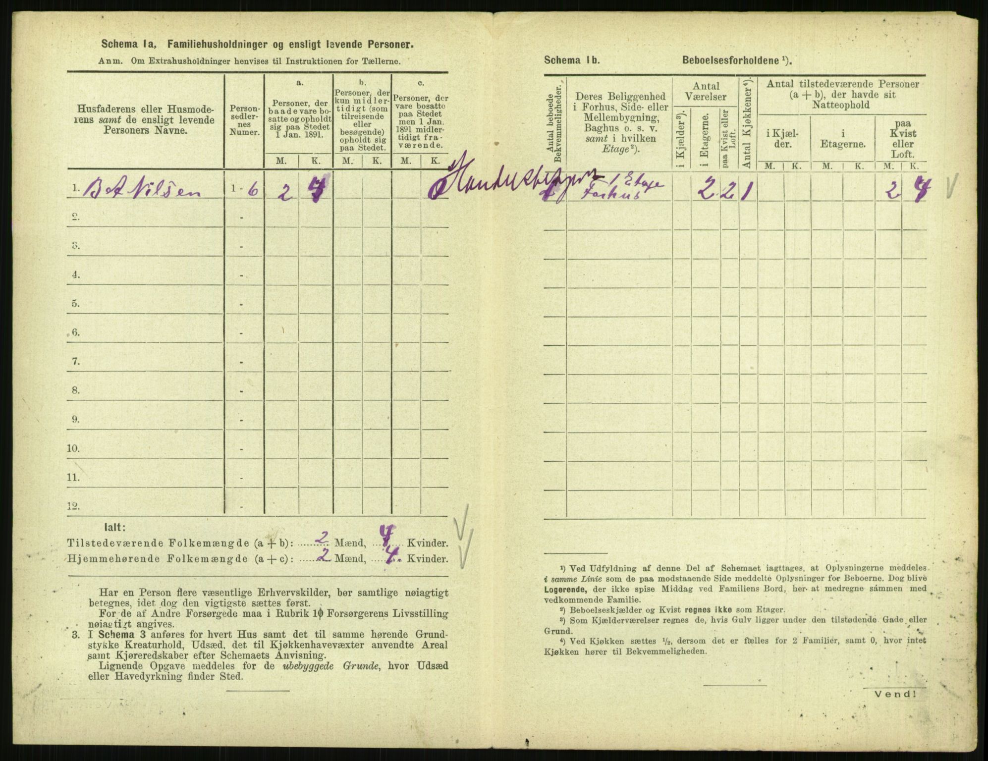 RA, 1891 census for 0903 Arendal, 1891, p. 905