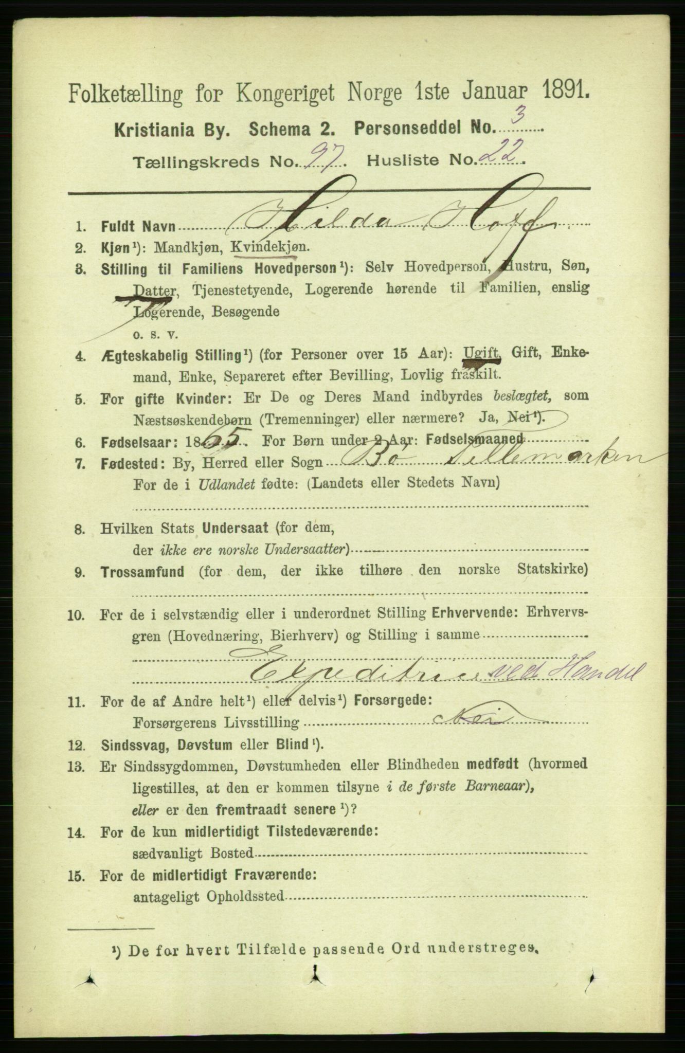 RA, 1891 census for 0301 Kristiania, 1891, p. 47551