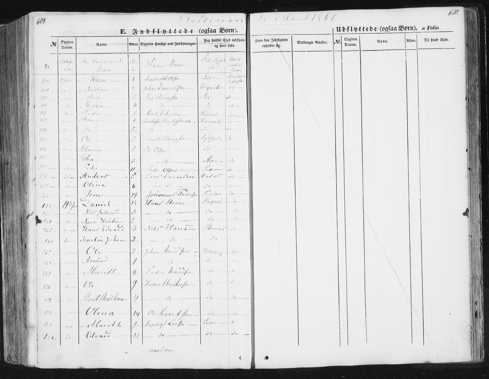 Ministerialprotokoller, klokkerbøker og fødselsregistre - Sør-Trøndelag, AV/SAT-A-1456/630/L0494: Parish register (official) no. 630A07, 1852-1868, p. 609-610