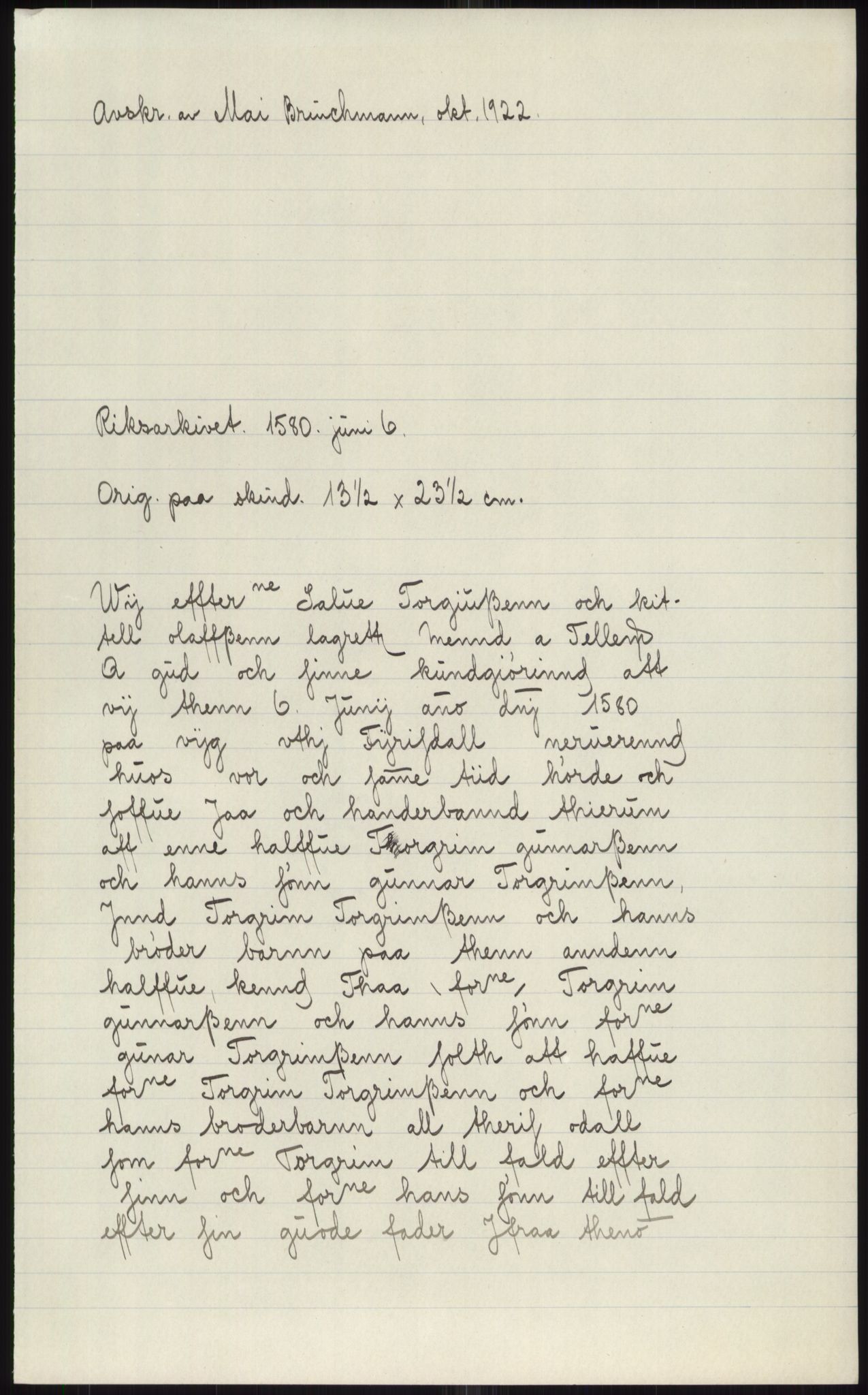 Samlinger til kildeutgivelse, Diplomavskriftsamlingen, AV/RA-EA-4053/H/Ha, p. 2508