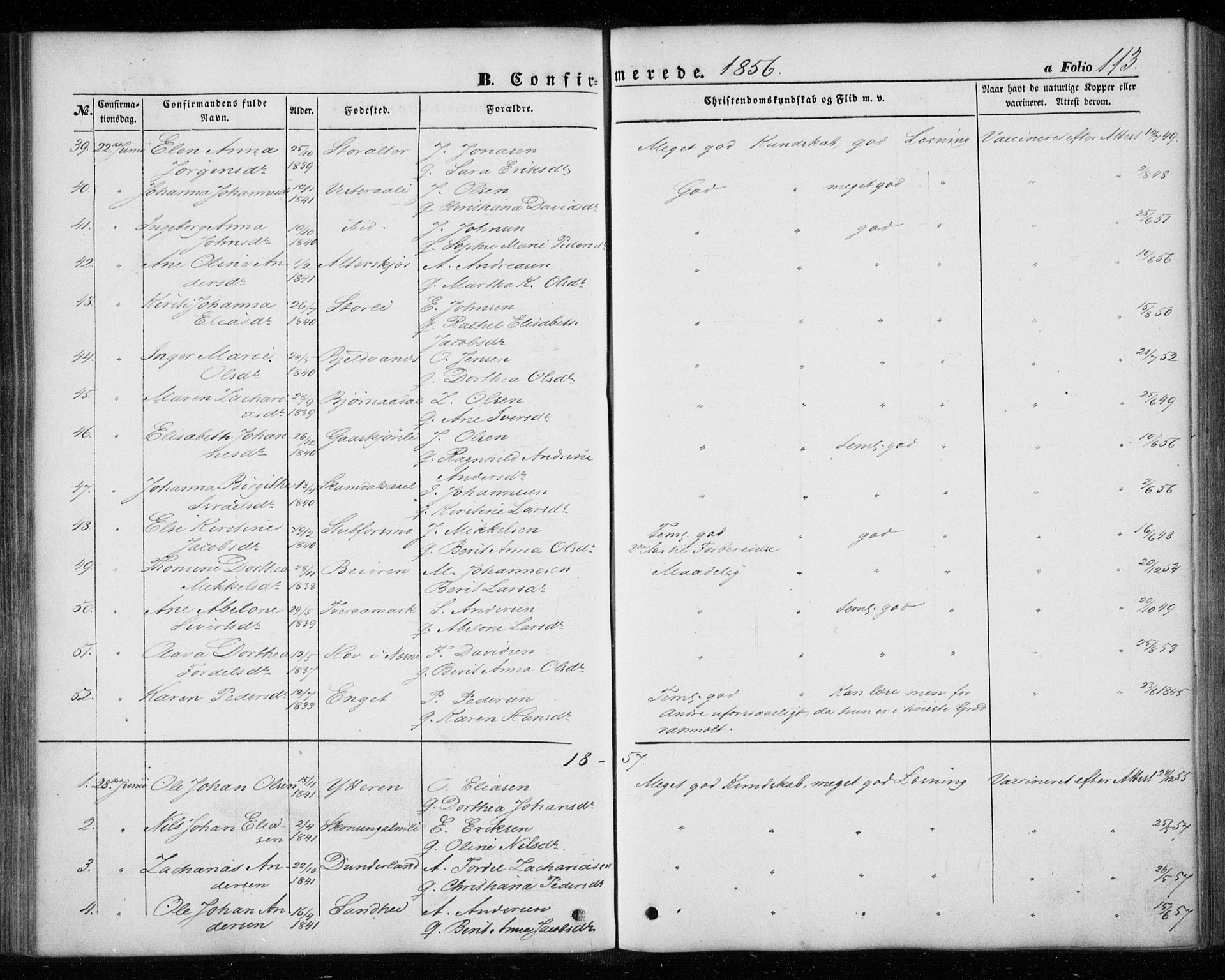 Ministerialprotokoller, klokkerbøker og fødselsregistre - Nordland, AV/SAT-A-1459/827/L0392: Parish register (official) no. 827A04, 1853-1866, p. 113