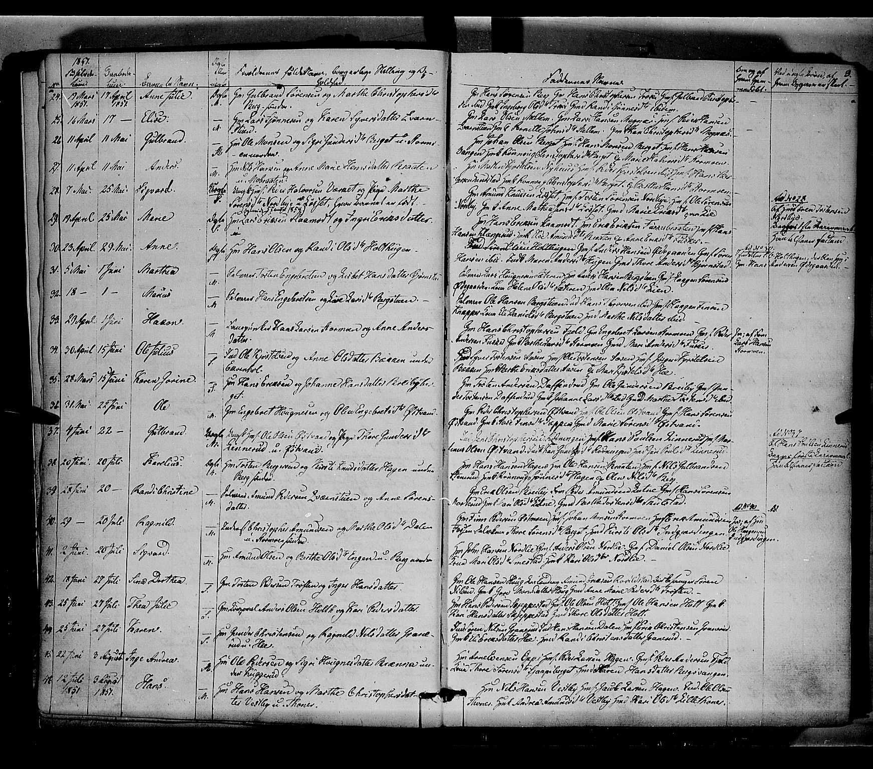 Nord-Odal prestekontor, SAH/PREST-032/H/Ha/Haa/L0003: Parish register (official) no. 3, 1851-1865, p. 3