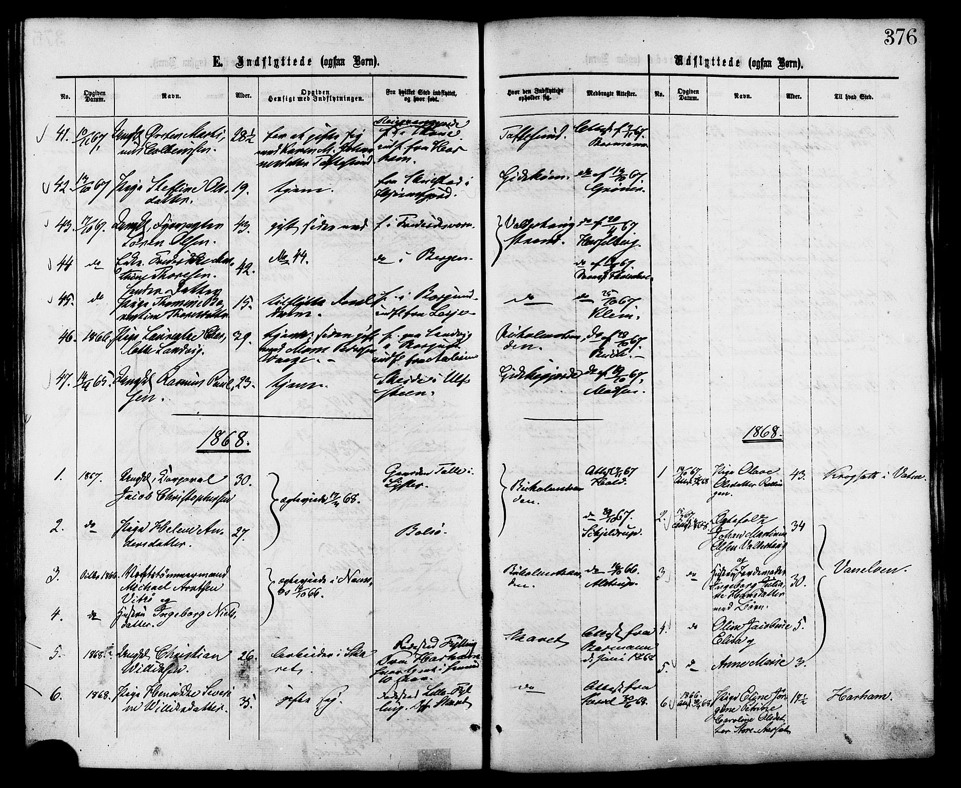 Ministerialprotokoller, klokkerbøker og fødselsregistre - Møre og Romsdal, AV/SAT-A-1454/528/L0399: Parish register (official) no. 528A10, 1864-1879, p. 376