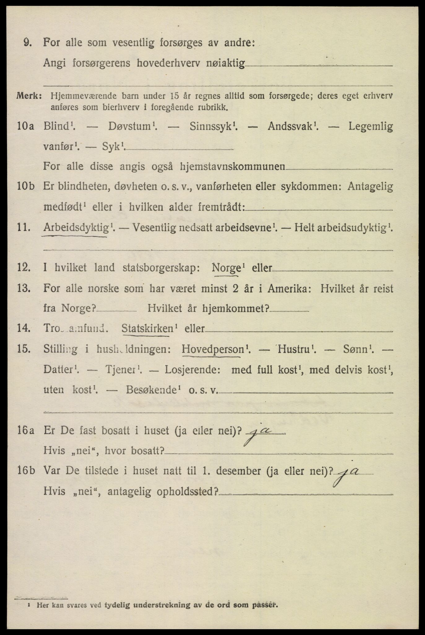 SAK, 1920 census for Evje, 1920, p. 2221