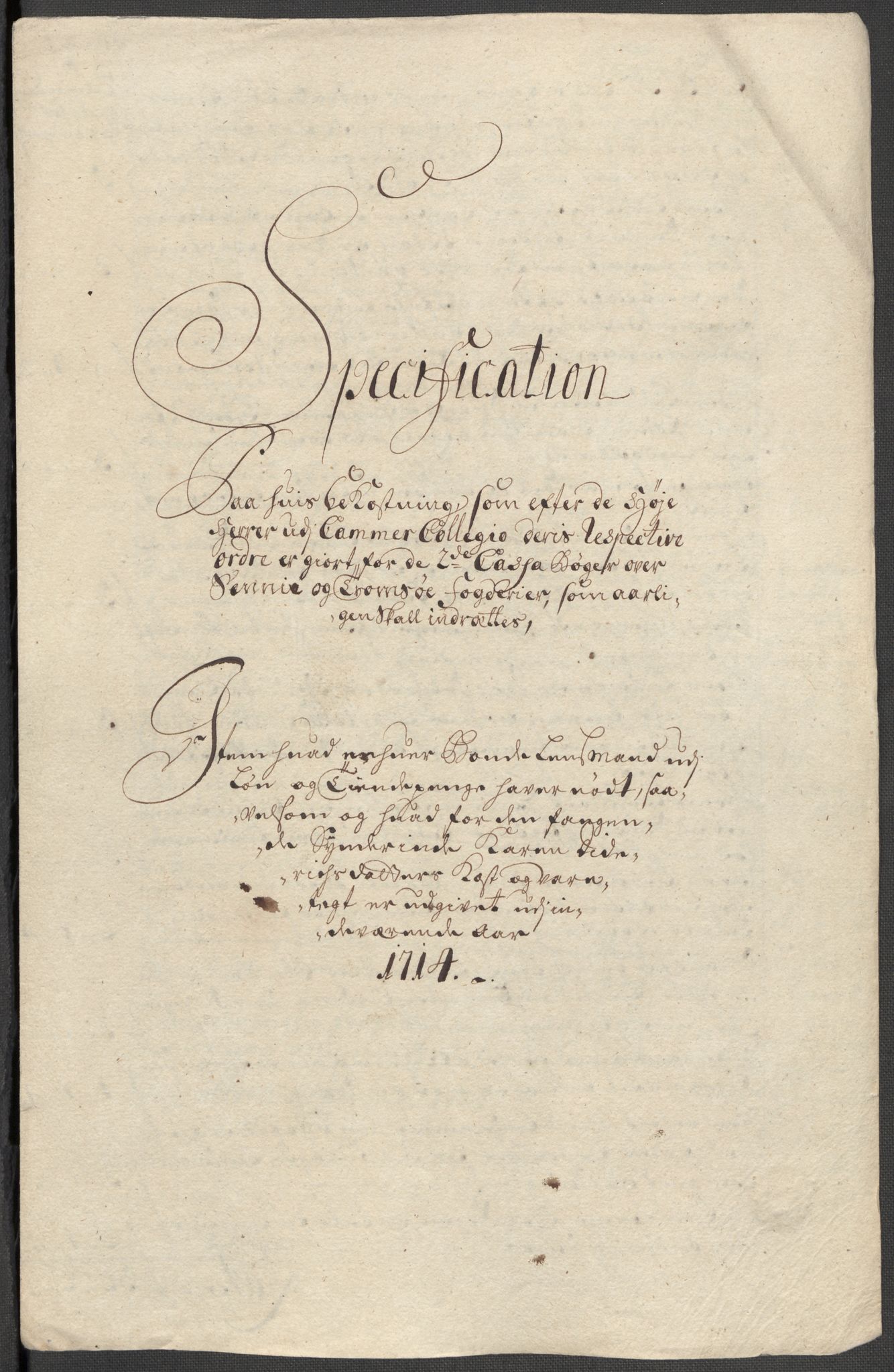 Rentekammeret inntil 1814, Reviderte regnskaper, Fogderegnskap, AV/RA-EA-4092/R68/L4760: Fogderegnskap Senja og Troms, 1714, p. 318