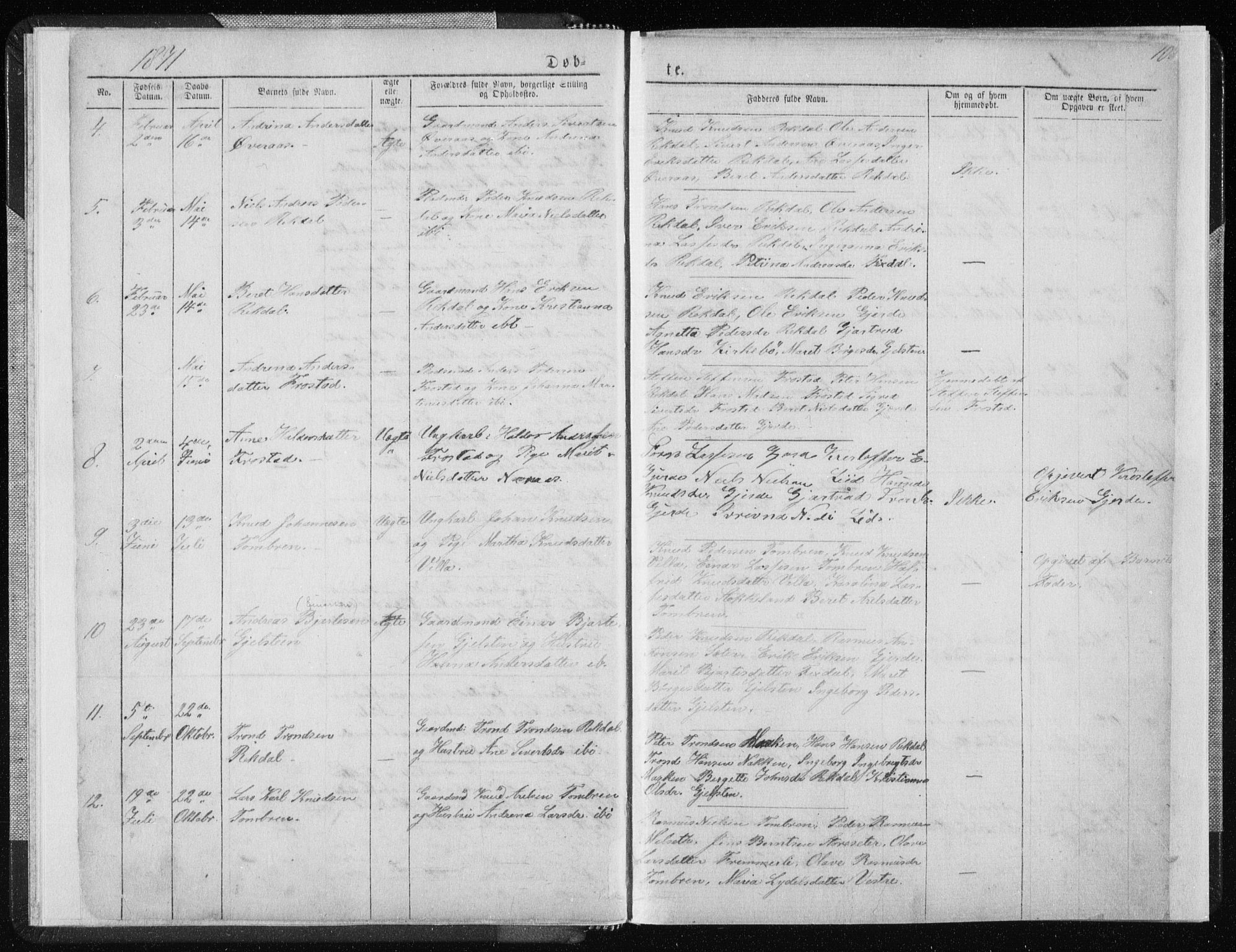Ministerialprotokoller, klokkerbøker og fødselsregistre - Møre og Romsdal, SAT/A-1454/540/L0541: Parish register (copy) no. 540C01, 1867-1920, p. 10