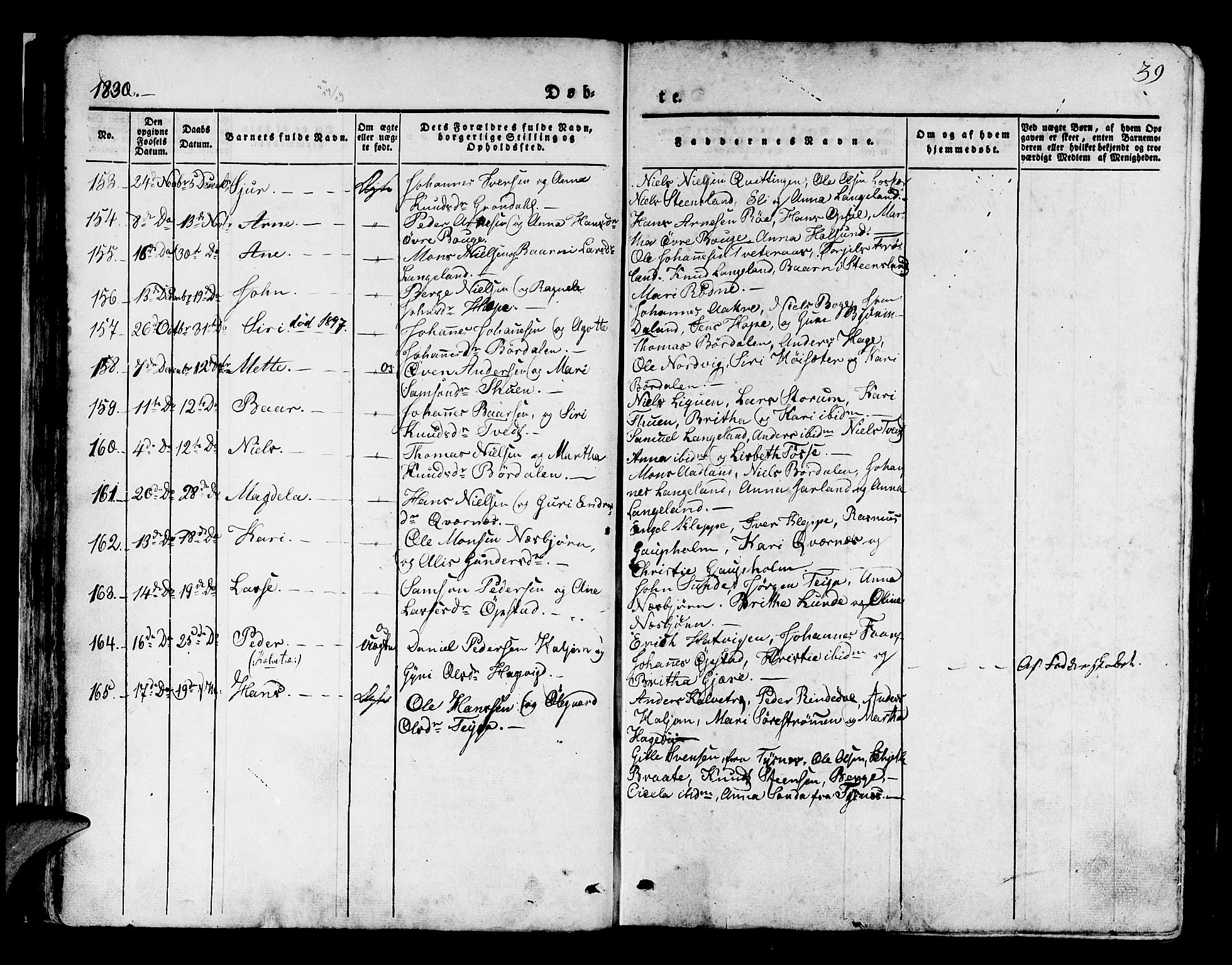 Os sokneprestembete, AV/SAB-A-99929: Parish register (official) no. A 14, 1826-1839, p. 39