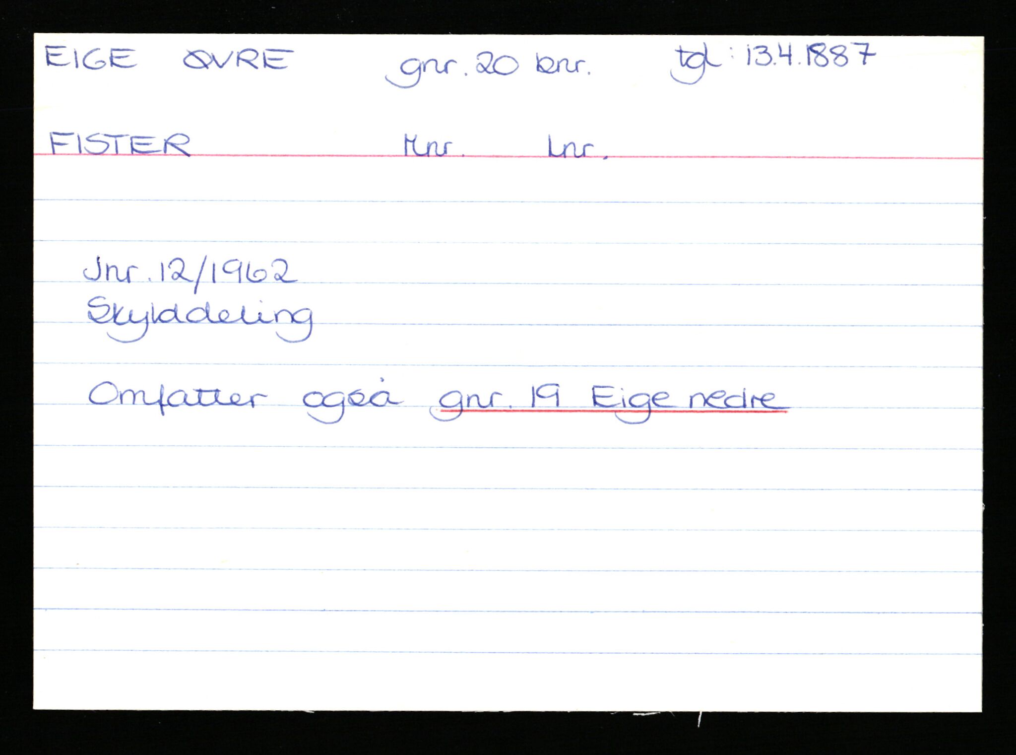 Statsarkivet i Stavanger, AV/SAST-A-101971/03/Y/Yk/L0008: Registerkort sortert etter gårdsnavn: Eig - Erlien, 1750-1930, p. 77