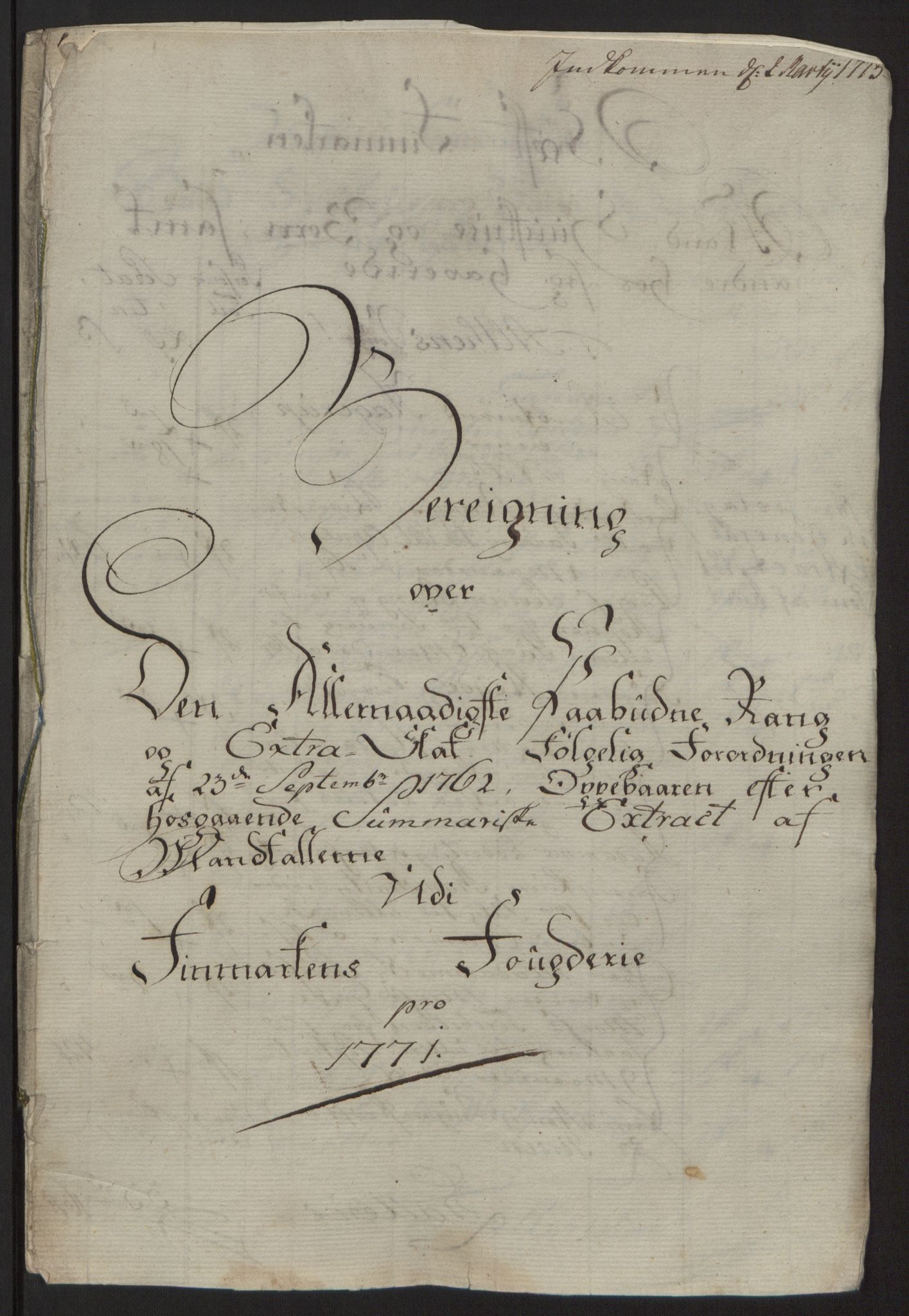 Rentekammeret inntil 1814, Reviderte regnskaper, Fogderegnskap, RA/EA-4092/R69/L4910: Ekstraskatten  Finnmark/Vardøhus, 1762-1772, p. 415