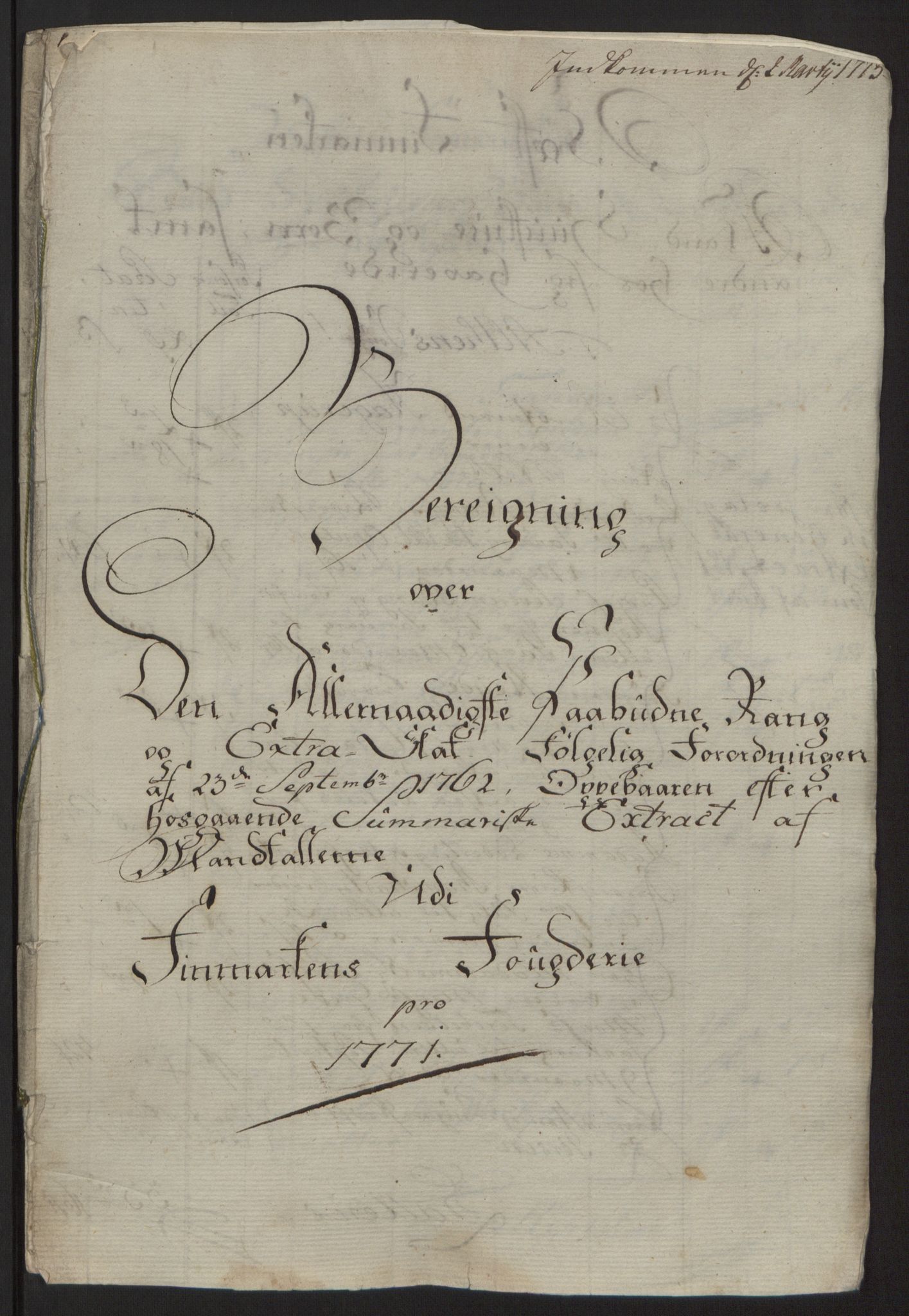 Rentekammeret inntil 1814, Reviderte regnskaper, Fogderegnskap, AV/RA-EA-4092/R69/L4910: Ekstraskatten  Finnmark/Vardøhus, 1762-1772, p. 415