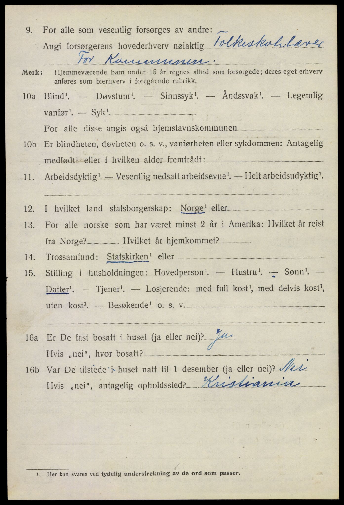 SAO, 1920 census for Degernes, 1920, p. 2745