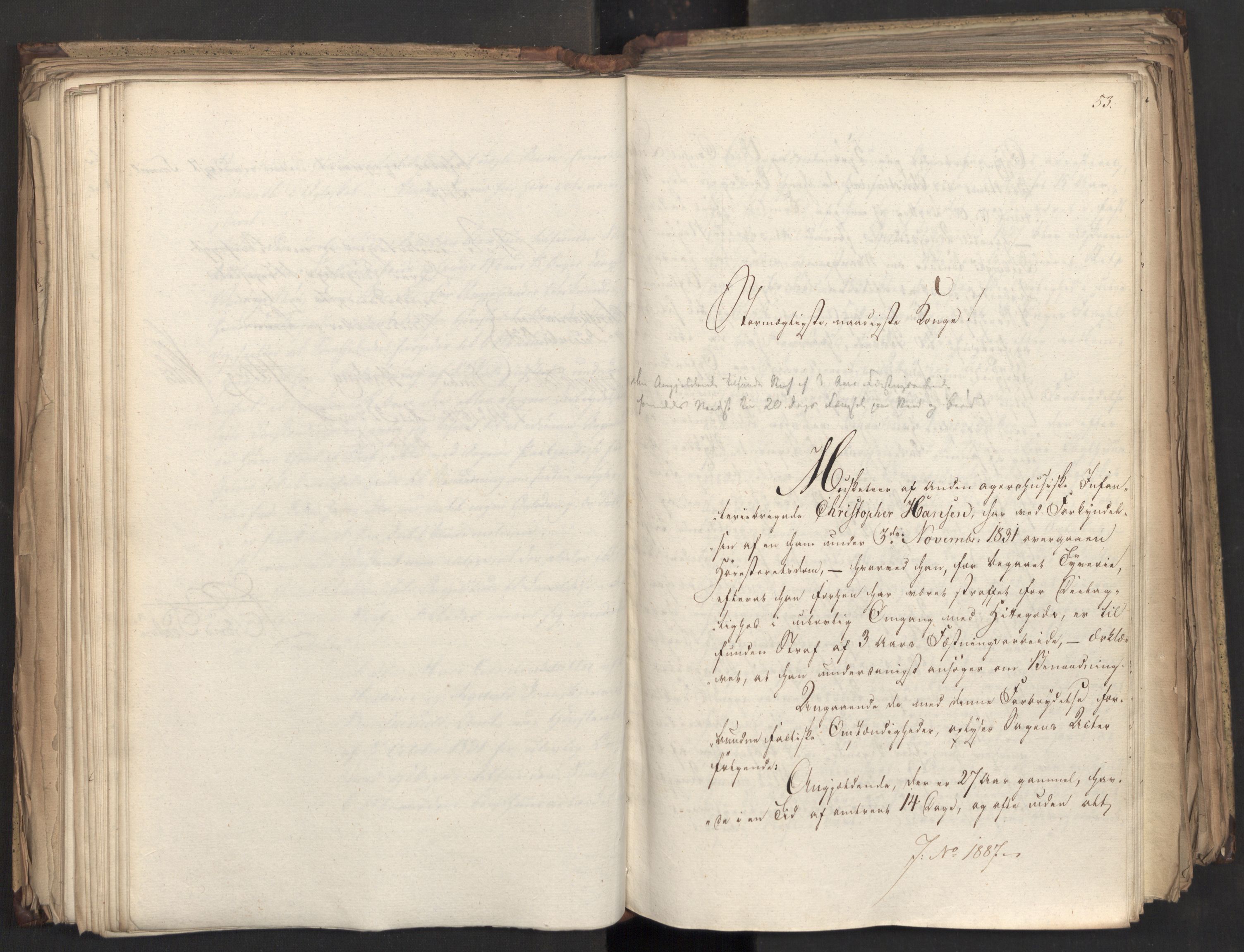 Statsrådsavdelingen i Stockholm, AV/RA-S-1003/D/Da/L0075: Regjeringsinnstillinger nr. 1840-1940, 1831, p. 169