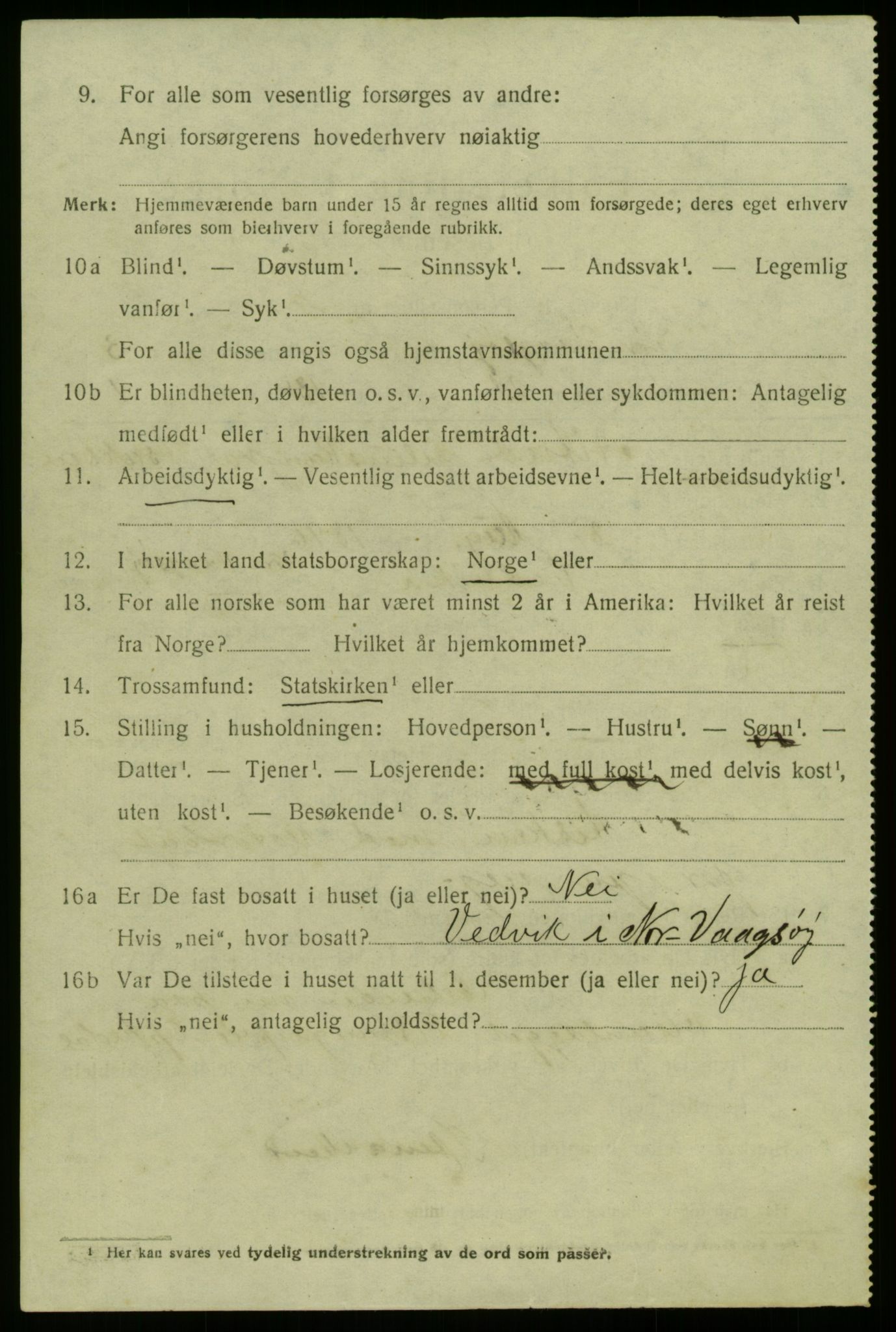 SAB, 1920 census for Sør-Vågsøy, 1920, p. 1817