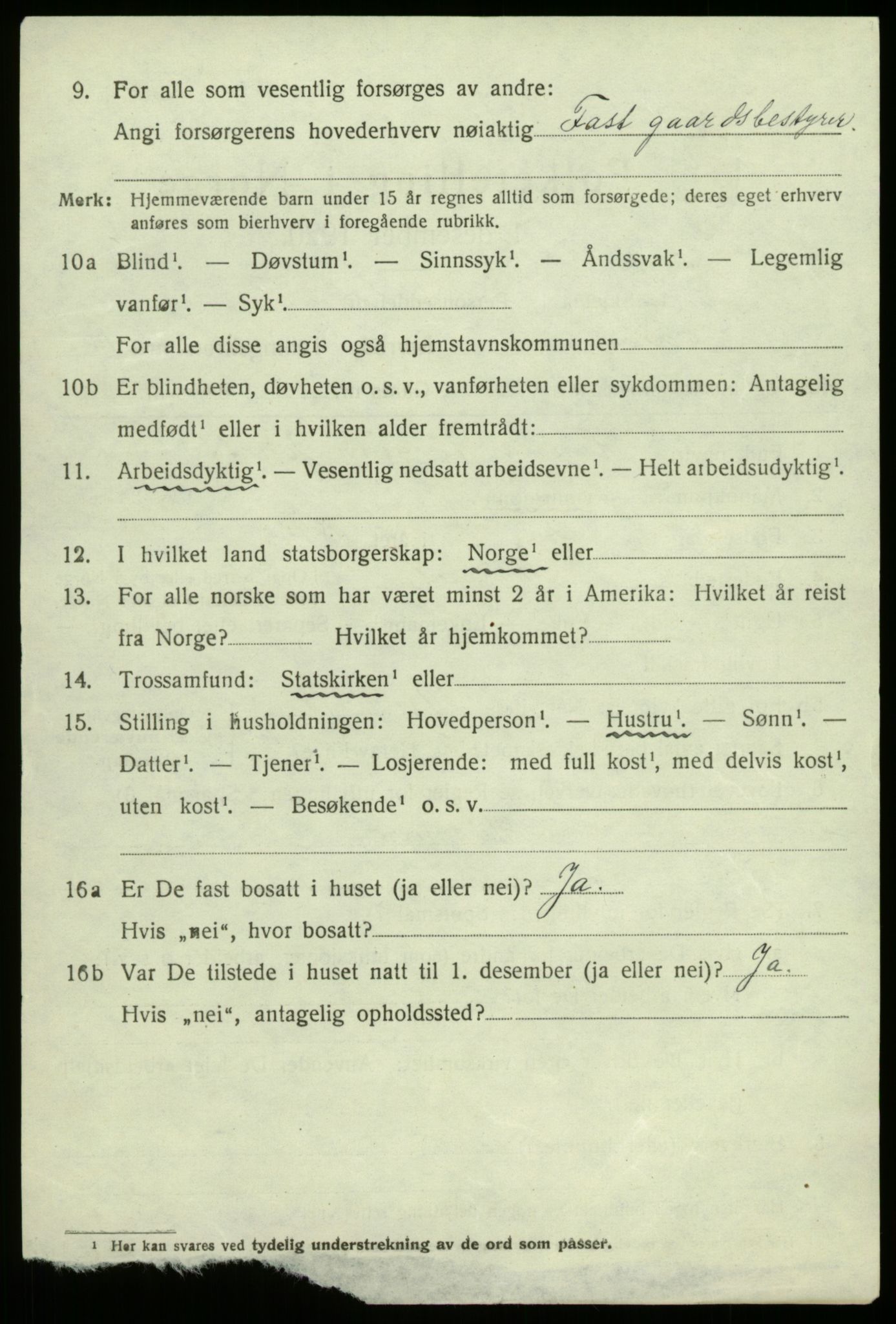 SAB, 1920 census for Fana, 1920, p. 19722