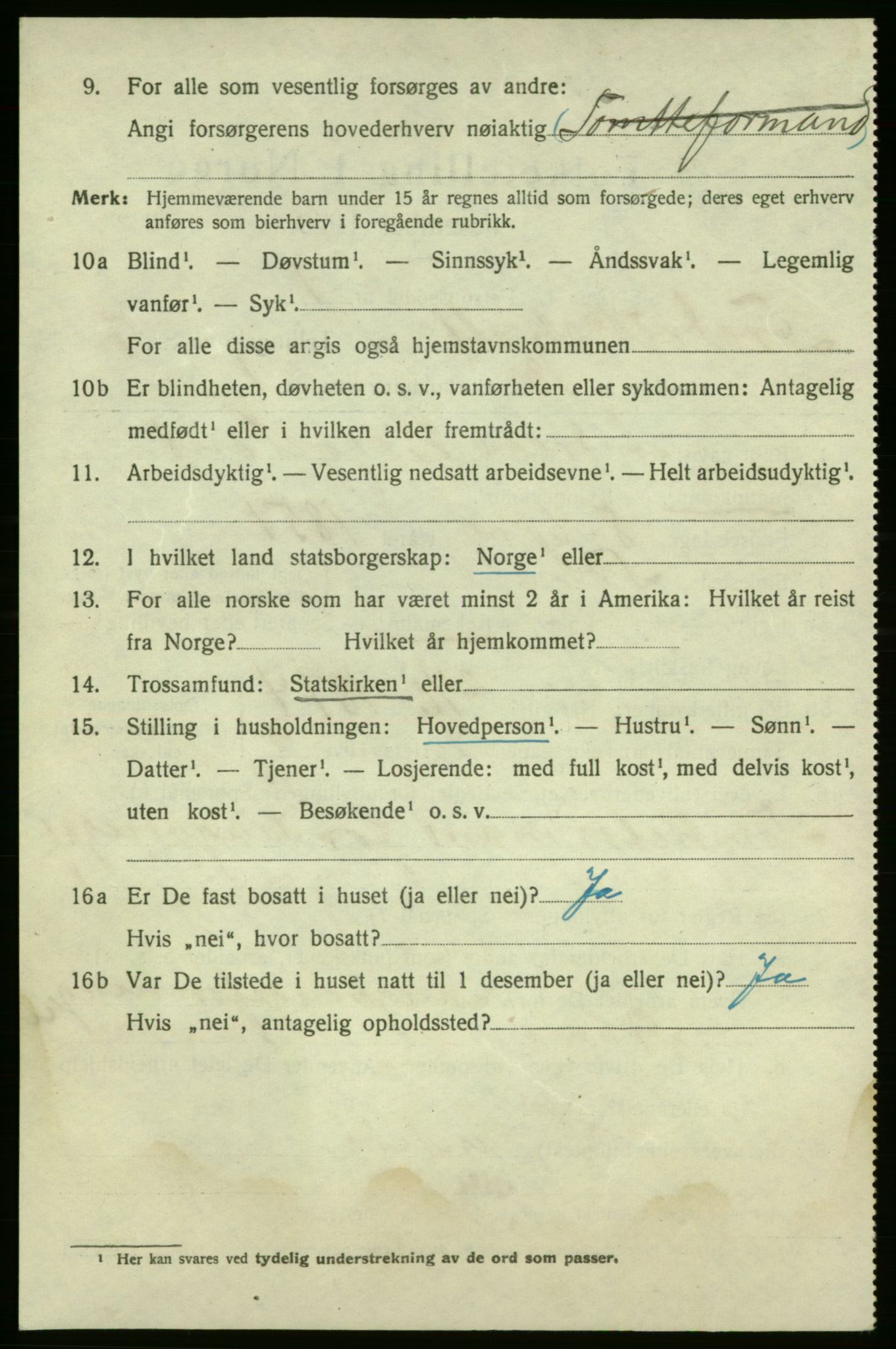 SAO, 1920 census for Fredrikshald, 1920, p. 14097