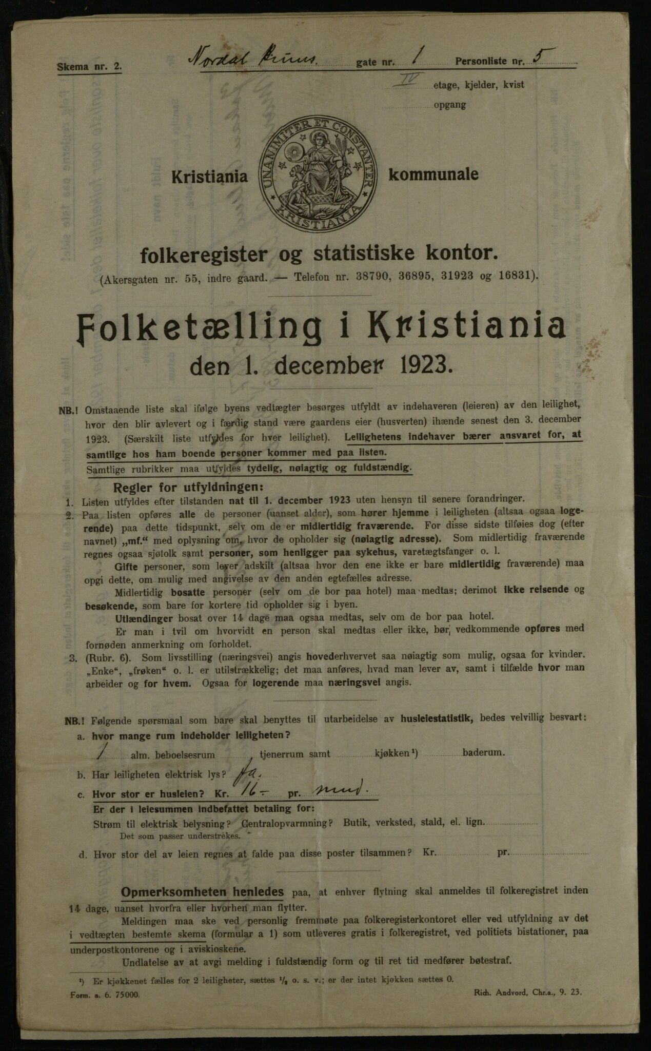 OBA, Municipal Census 1923 for Kristiania, 1923, p. 79360