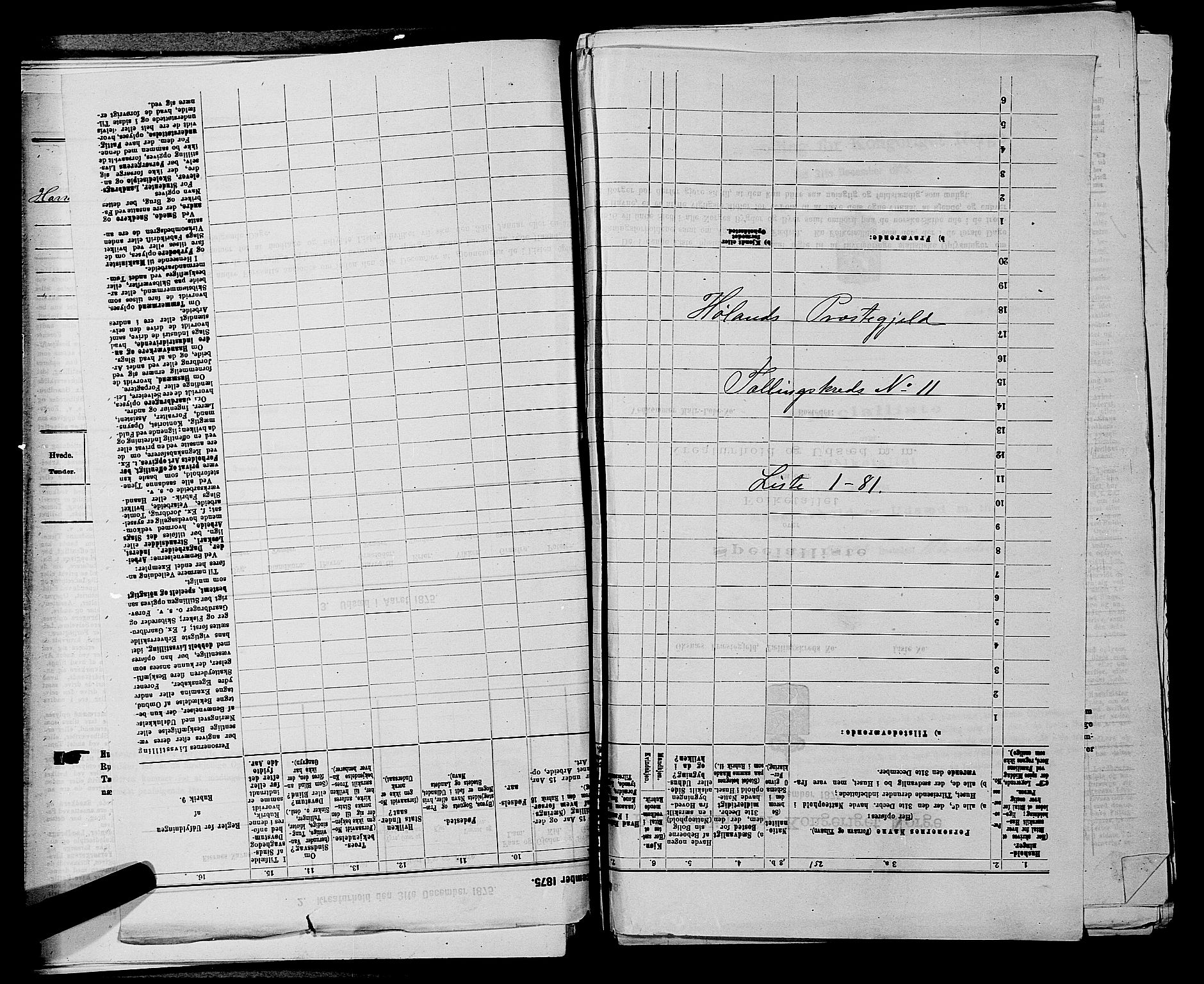 RA, 1875 census for 0221P Høland, 1875, p. 1963