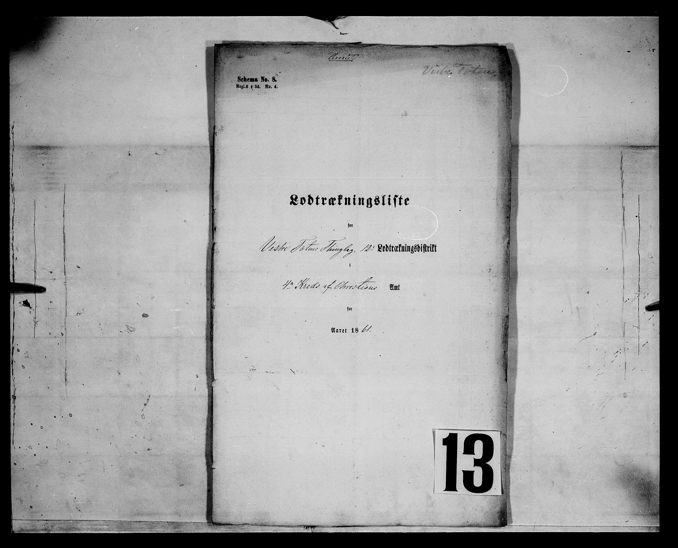 Fylkesmannen i Oppland, AV/SAH-FYO-002/1/K/Kg/L1167: Søndre og Nordre Land, Vestre Toten, 1860-1879, p. 7696