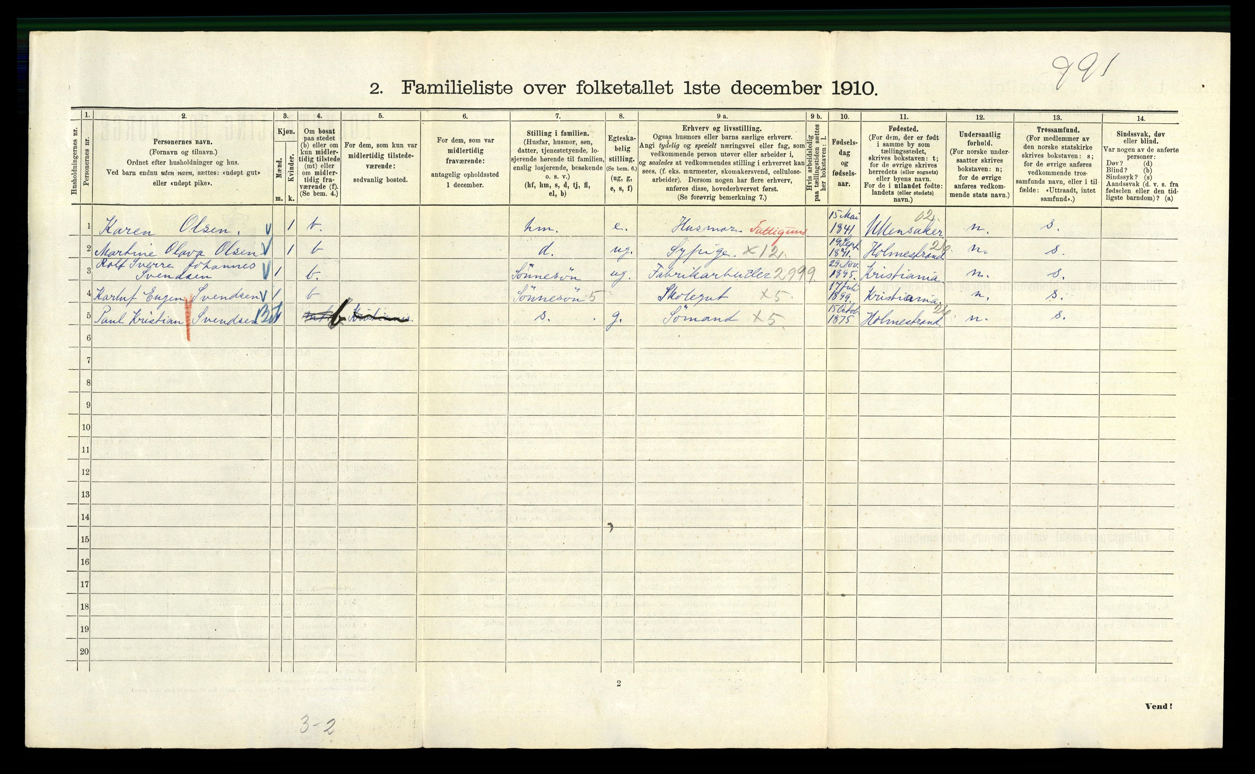 RA, 1910 census for Kristiania, 1910, p. 83772