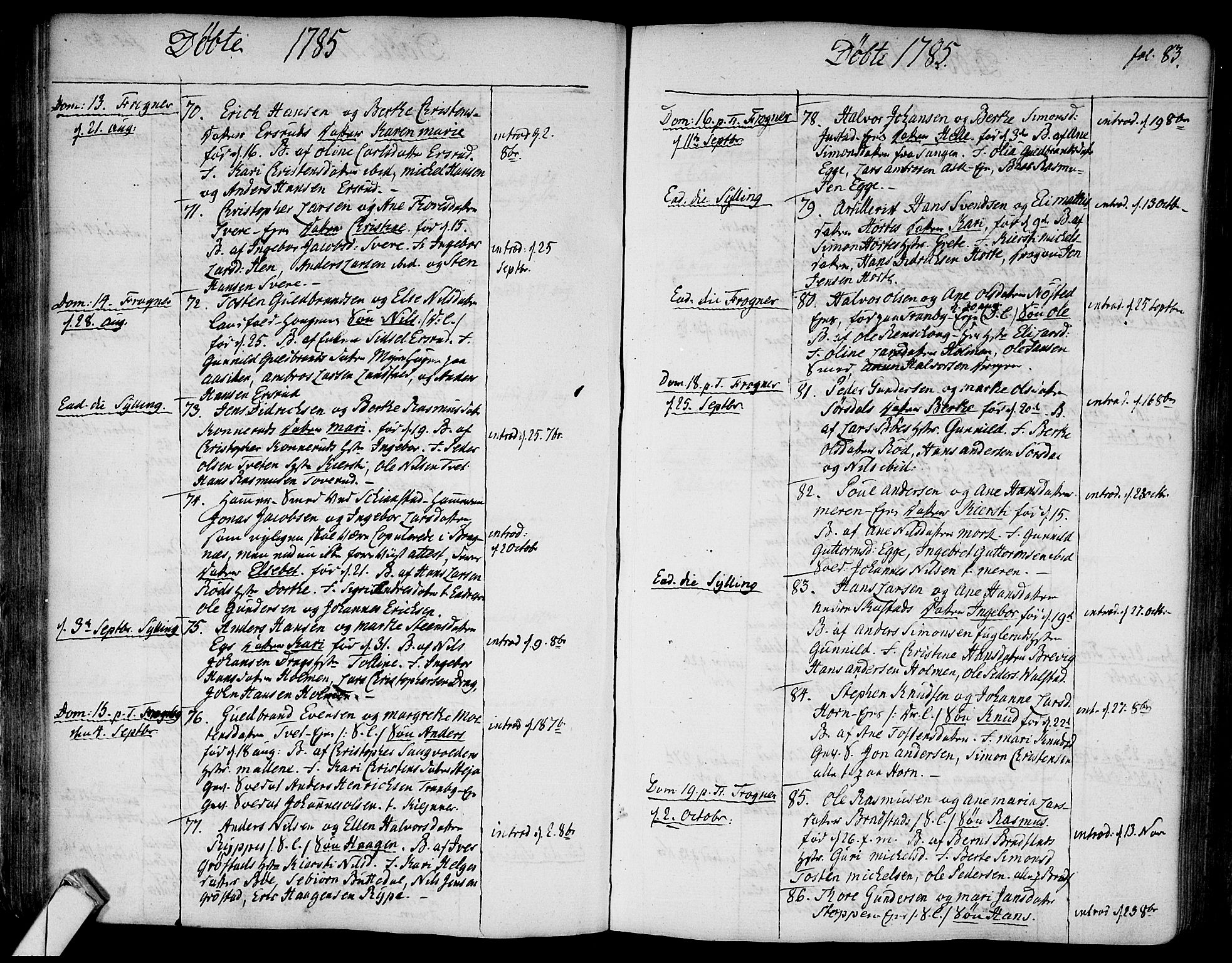 Lier kirkebøker, AV/SAKO-A-230/F/Fa/L0006: Parish register (official) no. I 6, 1777-1794, p. 83