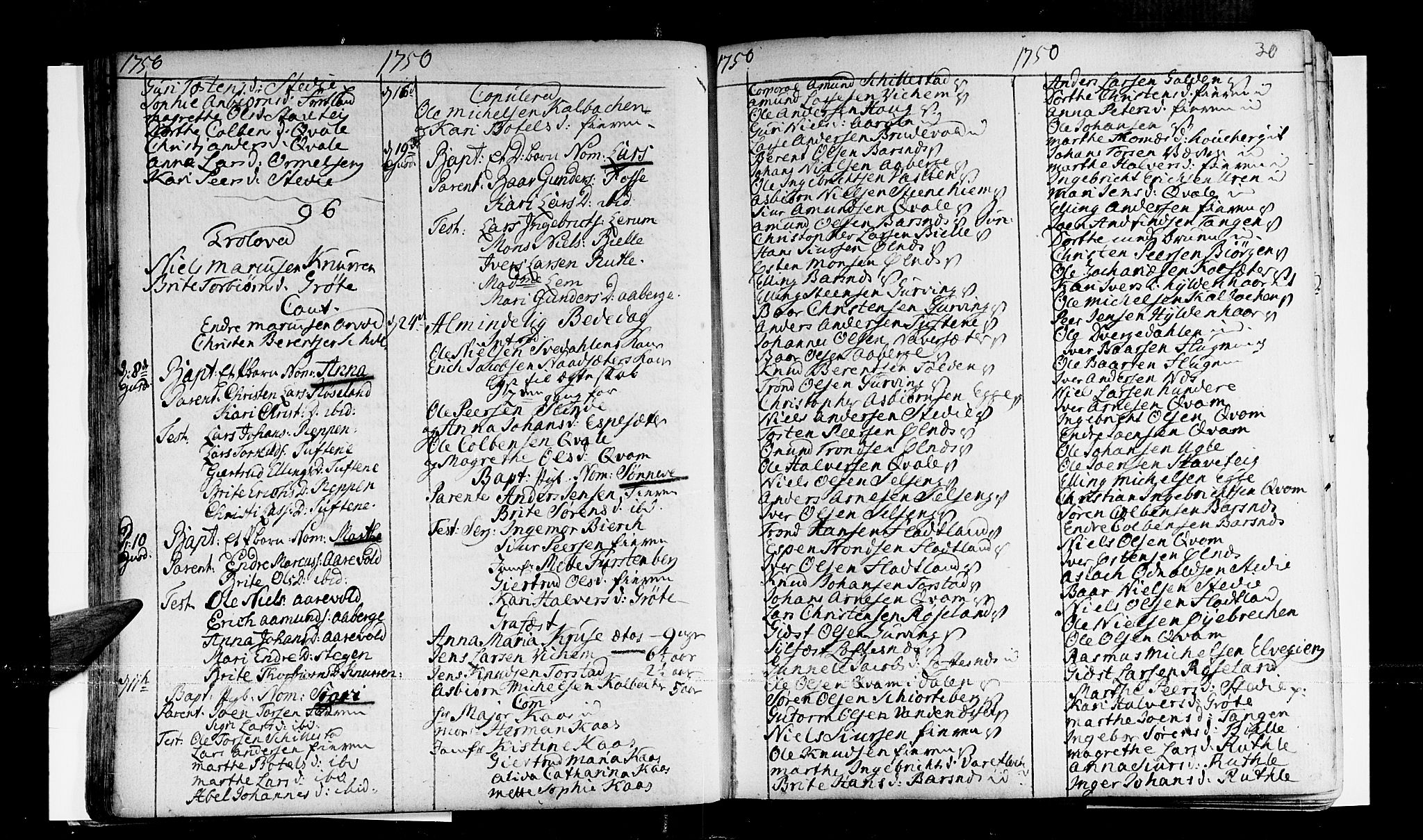 Sogndal sokneprestembete, AV/SAB-A-81301/H/Haa/Haaa/L0003: Parish register (official) no. A 3, 1747-1768, p. 30