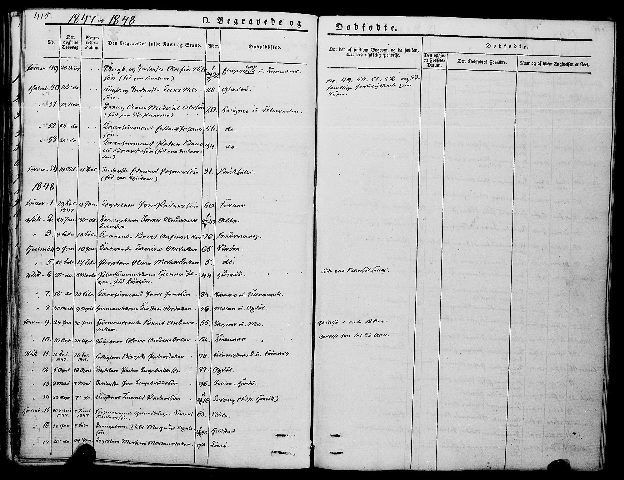 Ministerialprotokoller, klokkerbøker og fødselsregistre - Nord-Trøndelag, SAT/A-1458/773/L0614: Parish register (official) no. 773A05, 1831-1856, p. 415