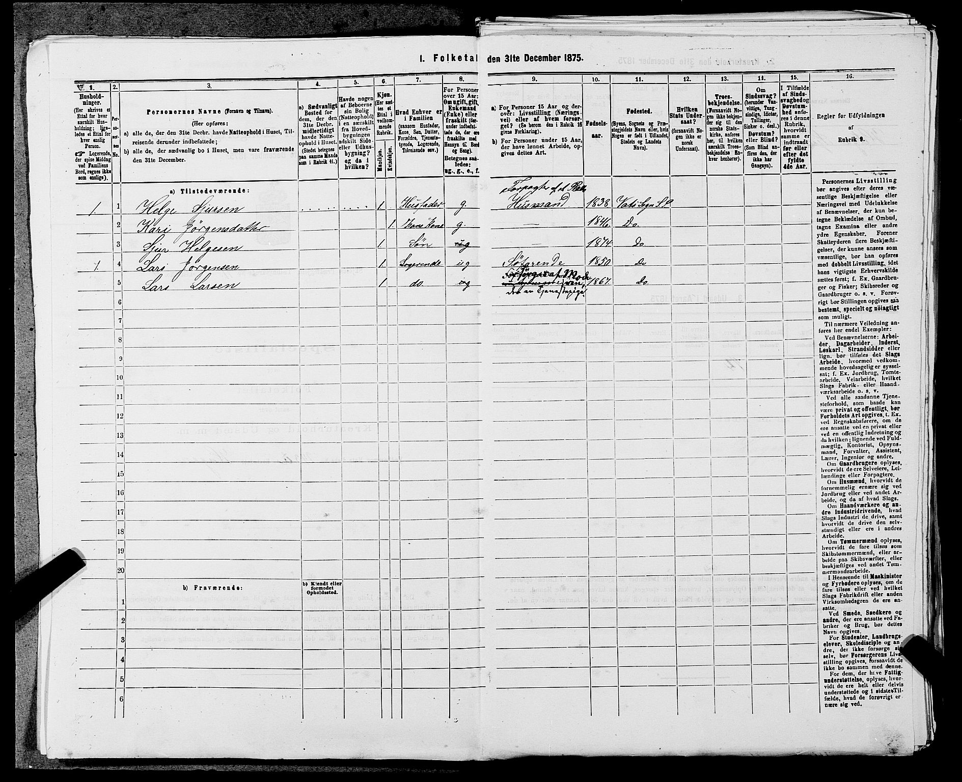 SAST, 1875 census for 1154P Skjold, 1875, p. 1112