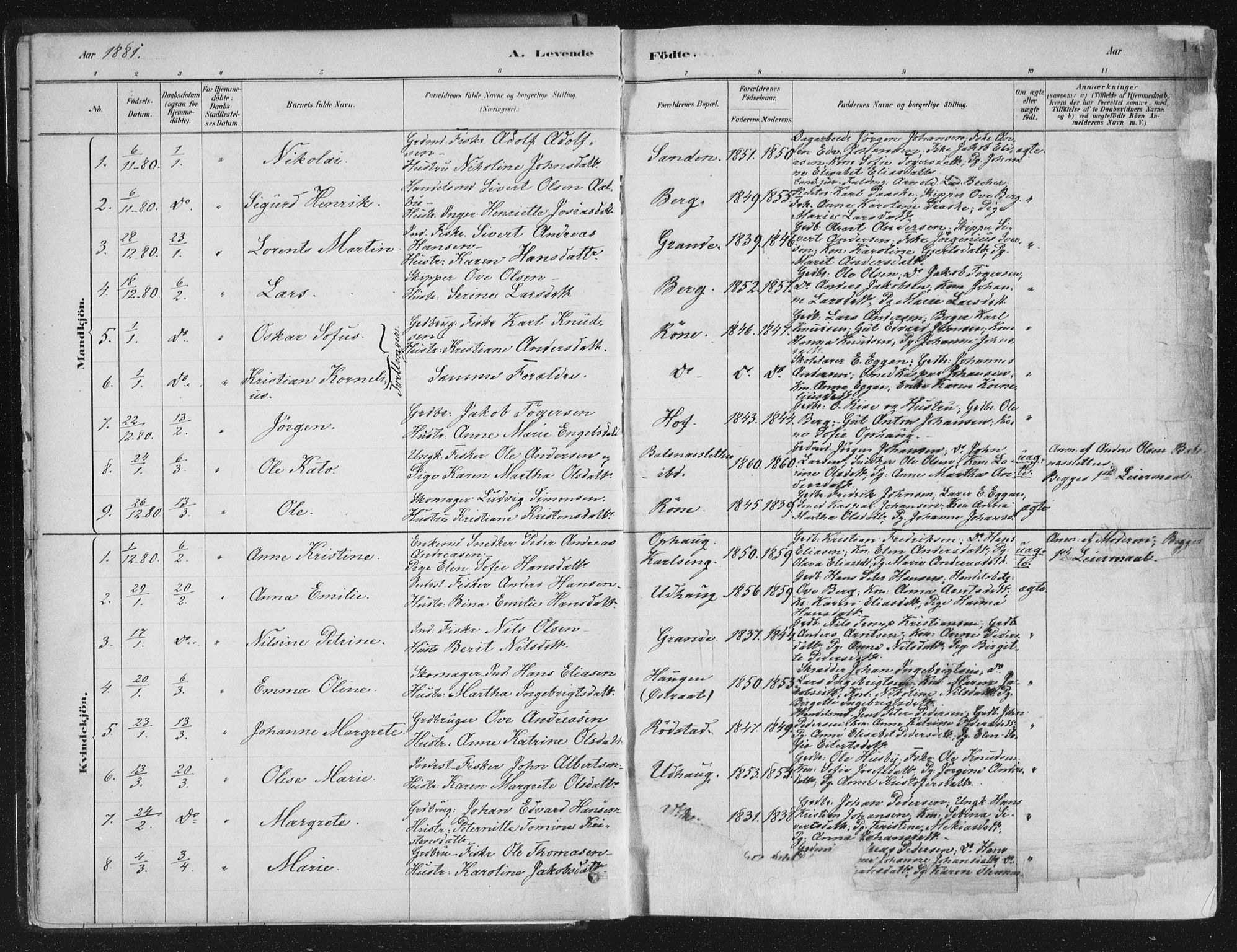 Ministerialprotokoller, klokkerbøker og fødselsregistre - Sør-Trøndelag, SAT/A-1456/659/L0739: Parish register (official) no. 659A09, 1879-1893, p. 14
