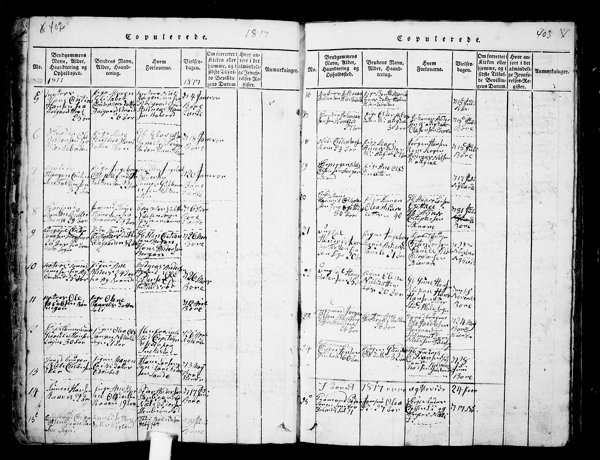 Borre kirkebøker, AV/SAKO-A-338/G/Ga/L0001: Parish register (copy) no. I 1, 1815-1851, p. 402-403