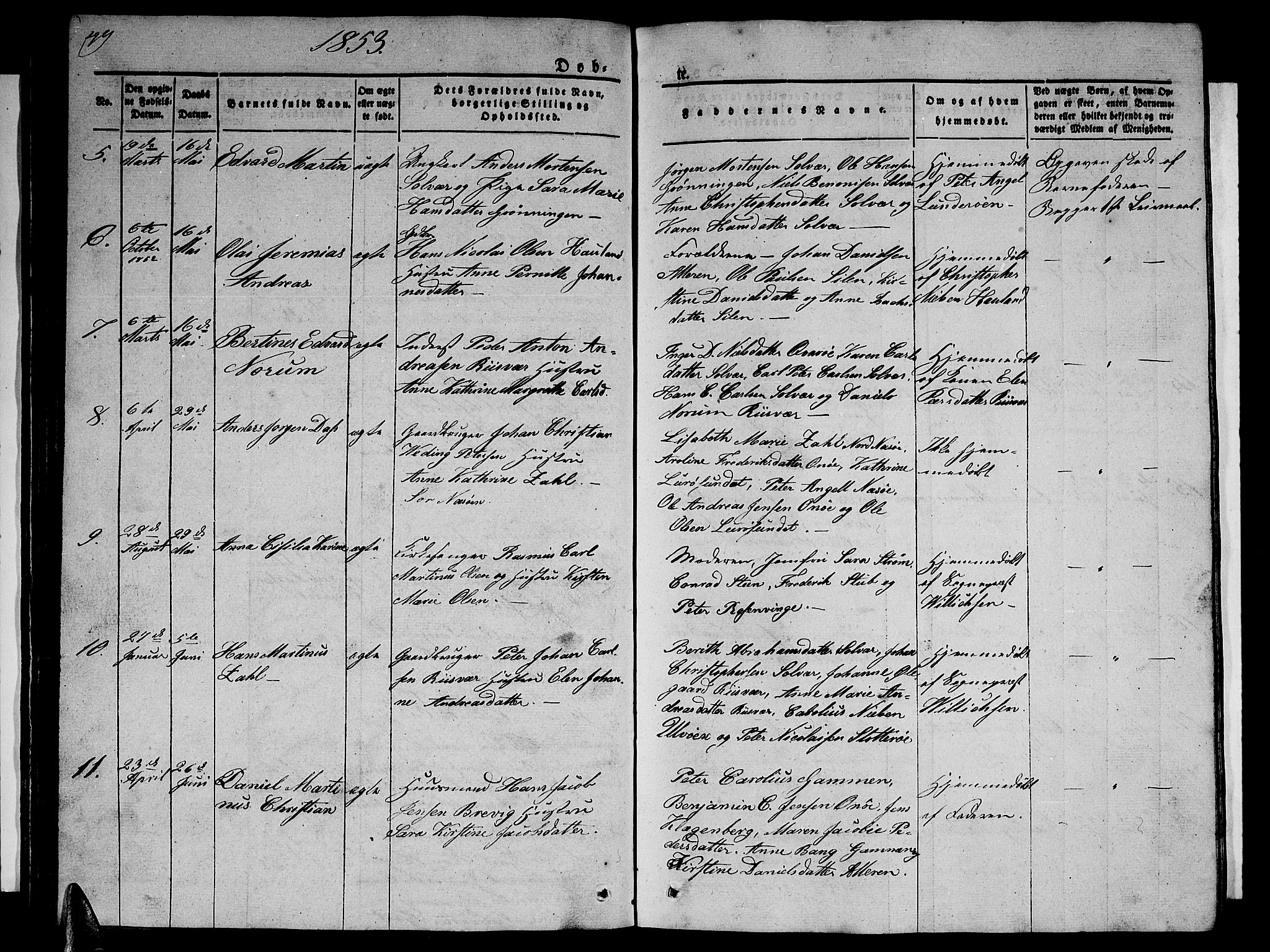 Ministerialprotokoller, klokkerbøker og fødselsregistre - Nordland, AV/SAT-A-1459/839/L0572: Parish register (copy) no. 839C02, 1841-1873, p. 49