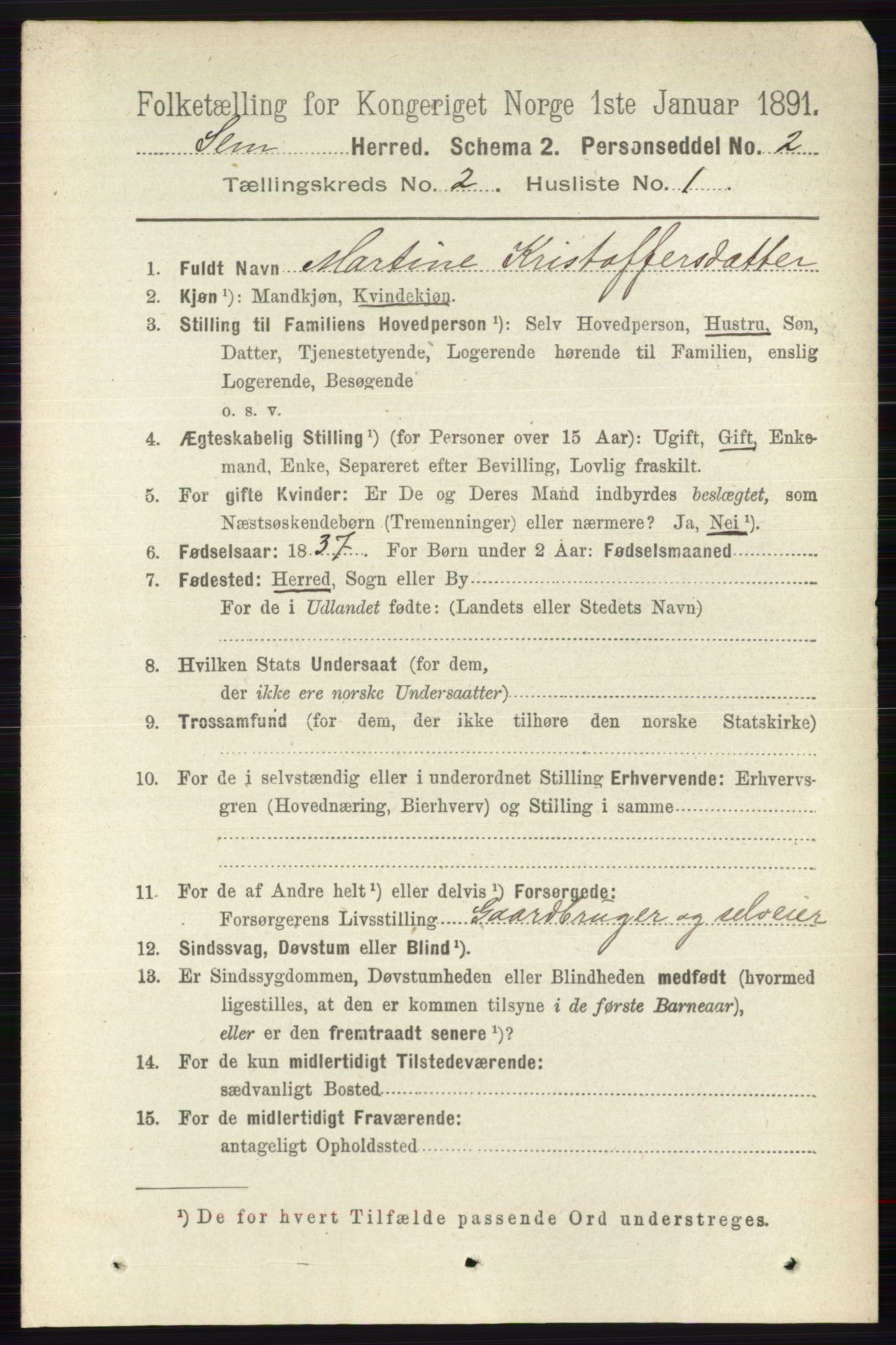 RA, 1891 census for 0721 Sem, 1891, p. 641