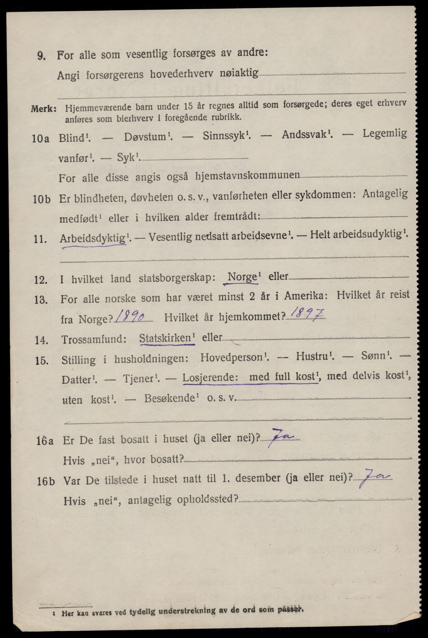 SAST, 1920 census for Jelsa, 1920, p. 2877