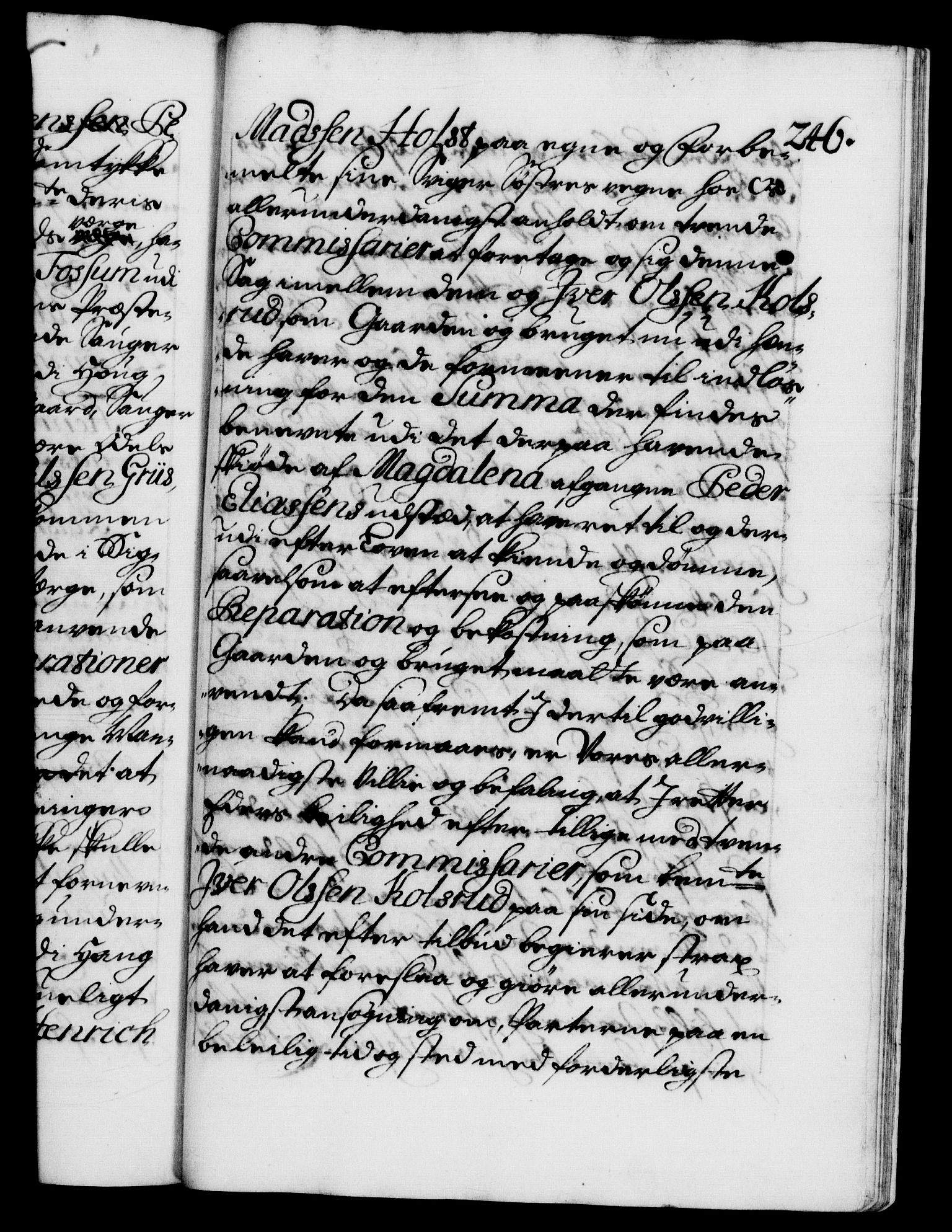 Danske Kanselli 1572-1799, AV/RA-EA-3023/F/Fc/Fca/Fcab/L0022: Norske tegnelser, 1722-1724, p. 246a