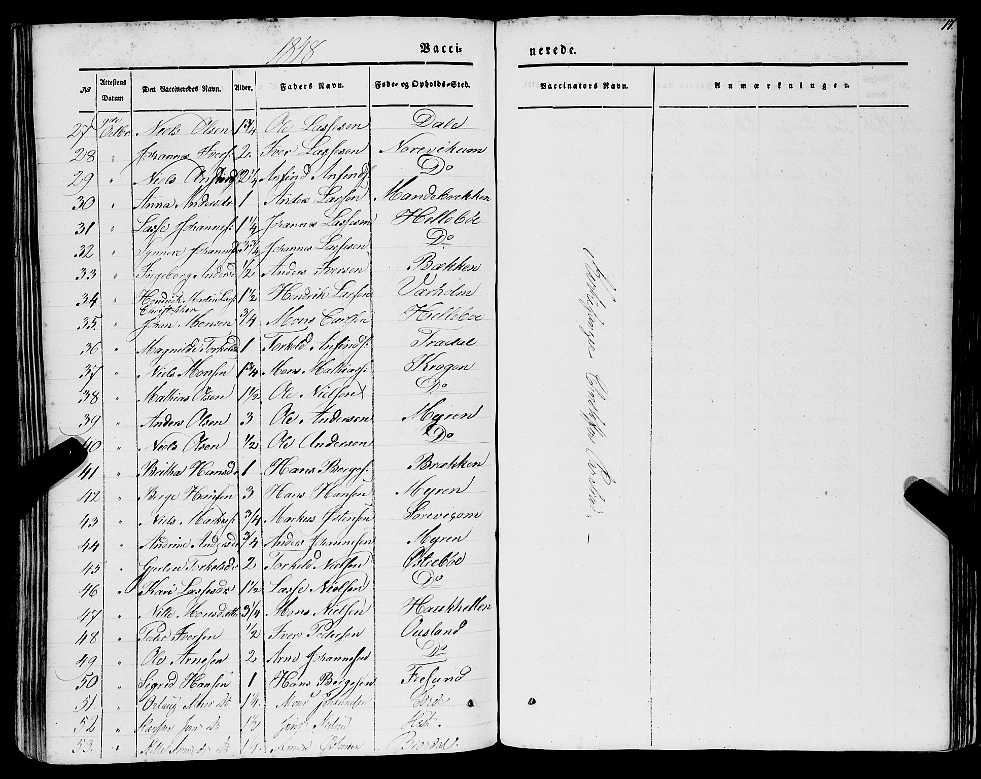 Lavik sokneprestembete, AV/SAB-A-80901: Parish register (official) no. A 3, 1843-1863, p. 17