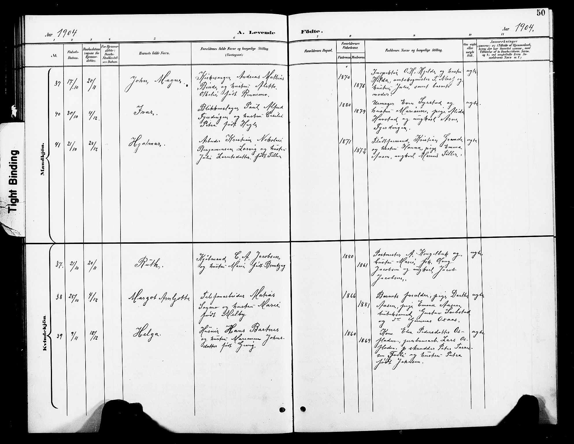Ministerialprotokoller, klokkerbøker og fødselsregistre - Nord-Trøndelag, SAT/A-1458/739/L0375: Parish register (copy) no. 739C03, 1898-1908, p. 50