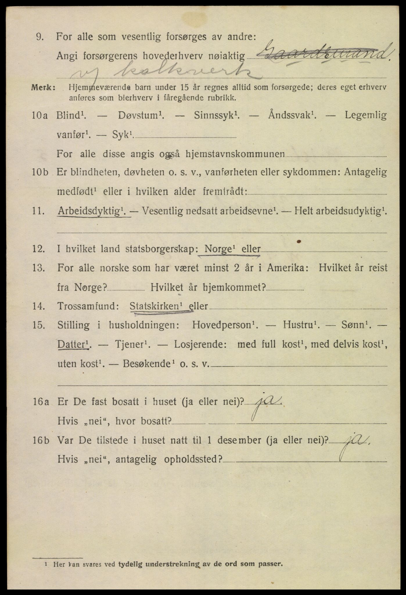 SAK, 1920 census for Kristiansand, 1920, p. 18208