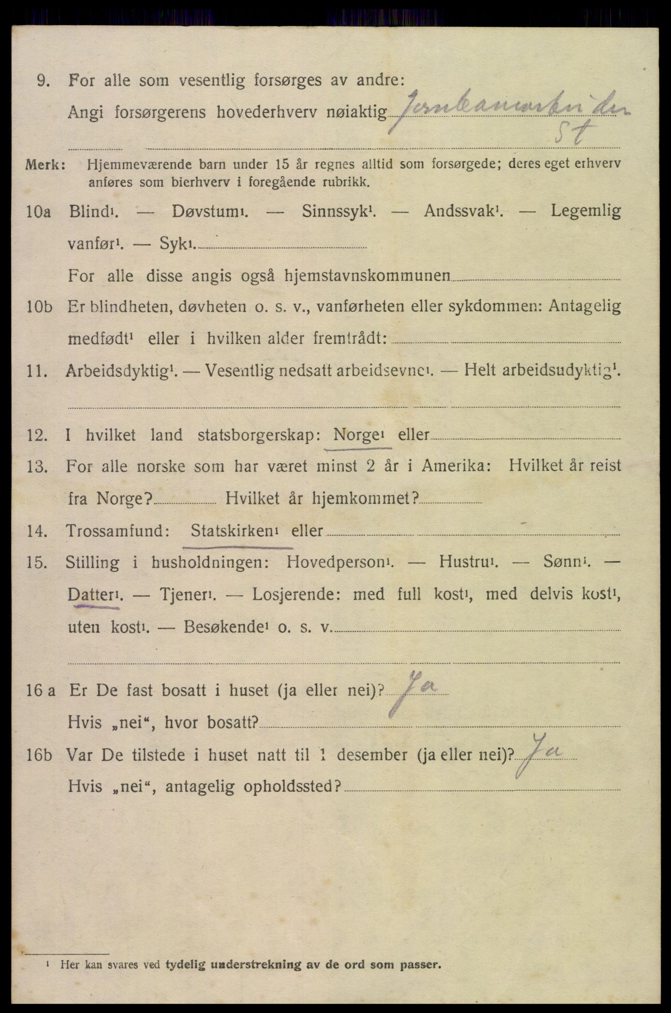 SAH, 1920 census for Lesja, 1920, p. 3905