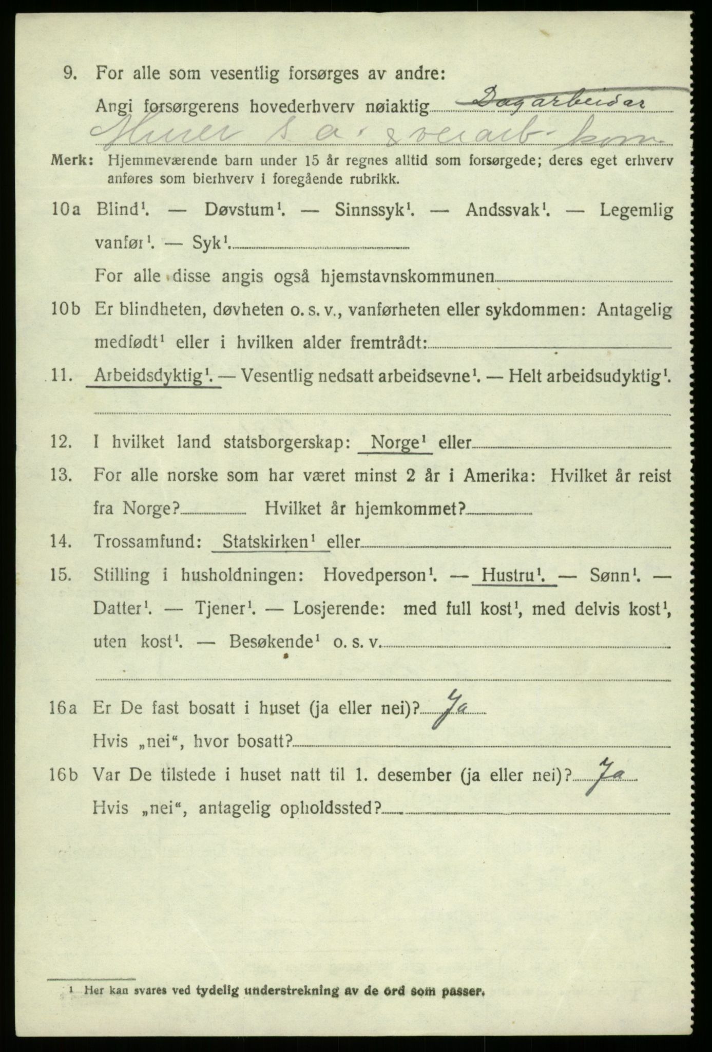 SAB, 1920 census for Kvam, 1920, p. 3774